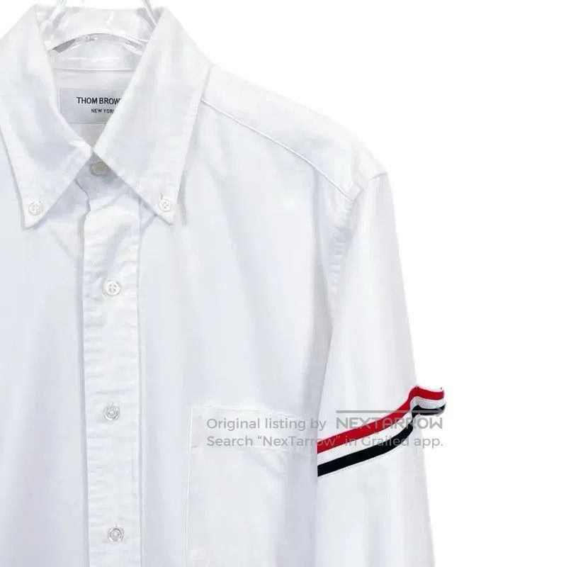 Thom Browne Thom Browne White Cotton Long Sleeve Shirt . Size M / US 6-8 / IT 42-44 - 3 Thumbnail
