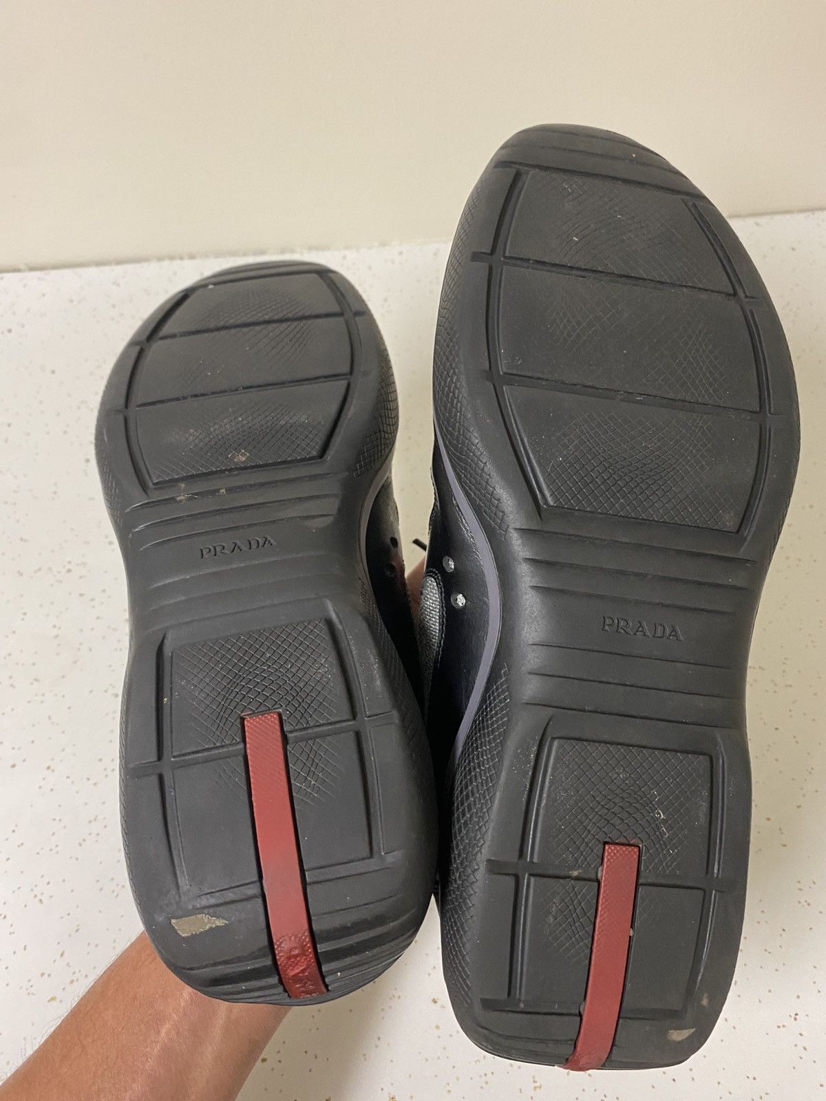 Prada Prada Americas Cup Sneakers Shoes Black Grey Size US 10 / EU 43 - 13 Thumbnail