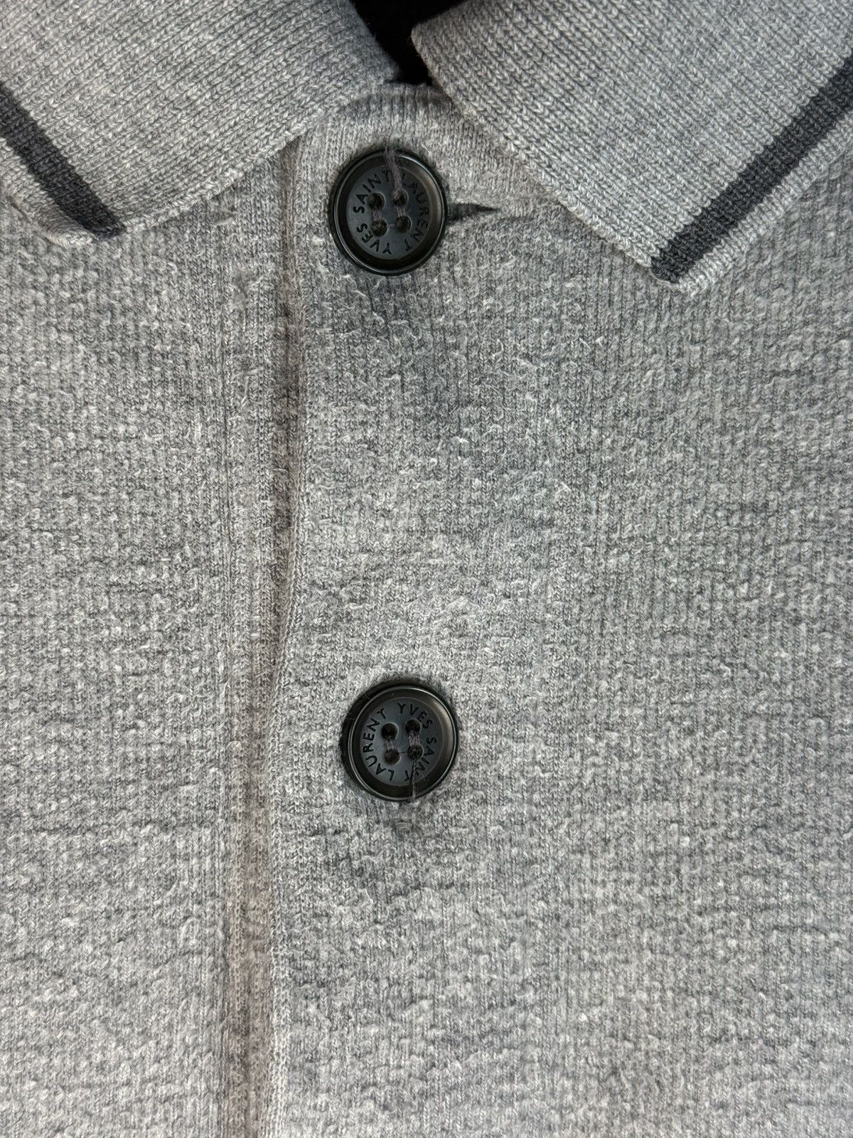 Yves Saint Laurent 90s YSL Sweatshirt 1/4 Grey Vintage Sweater Quarter Zip Size US M / EU 48-50 / 2 - 6 Thumbnail