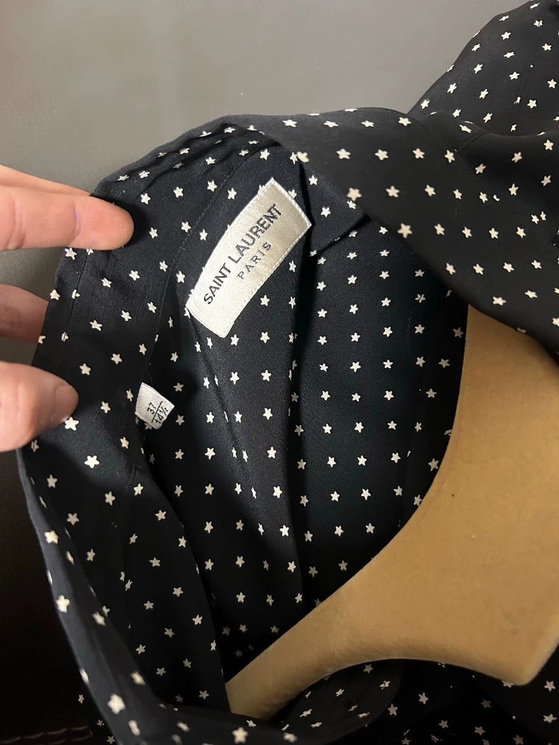 Yves Saint Laurent saint Laurent size 37 15SS Black and White Star Shirt 2503- Size US M / EU 48-50 / 2 - 5 Thumbnail