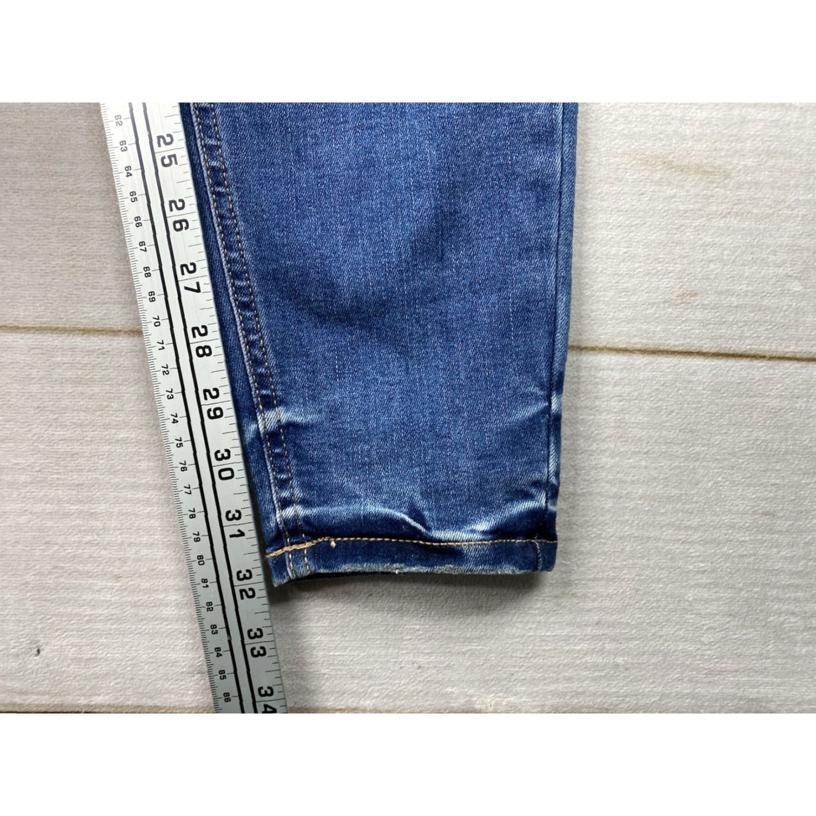Vintage Maurices Jeans Womens M XLong Dark Wash High Rise Jeggings NWT Dark Blue Denim Stretch Skinny Slit Pocket City 32in Inseam Tall Womens Size 32" / US 10 / IT 46 - 4 Thumbnail
