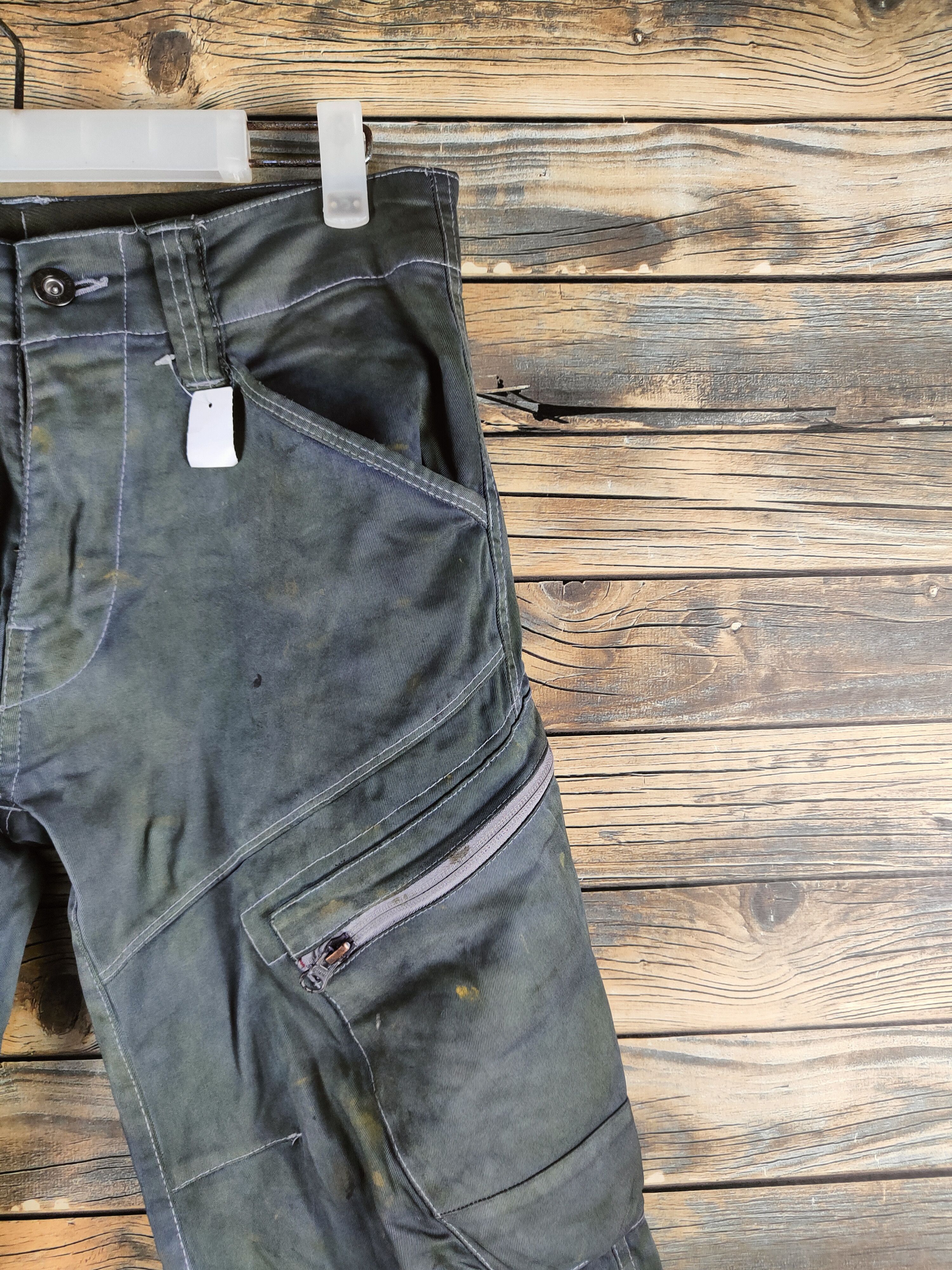 Japanese Brand Genba-Xebec Olive Multipocket Cargo Pants #46-625 Size US 29 - 5 Thumbnail