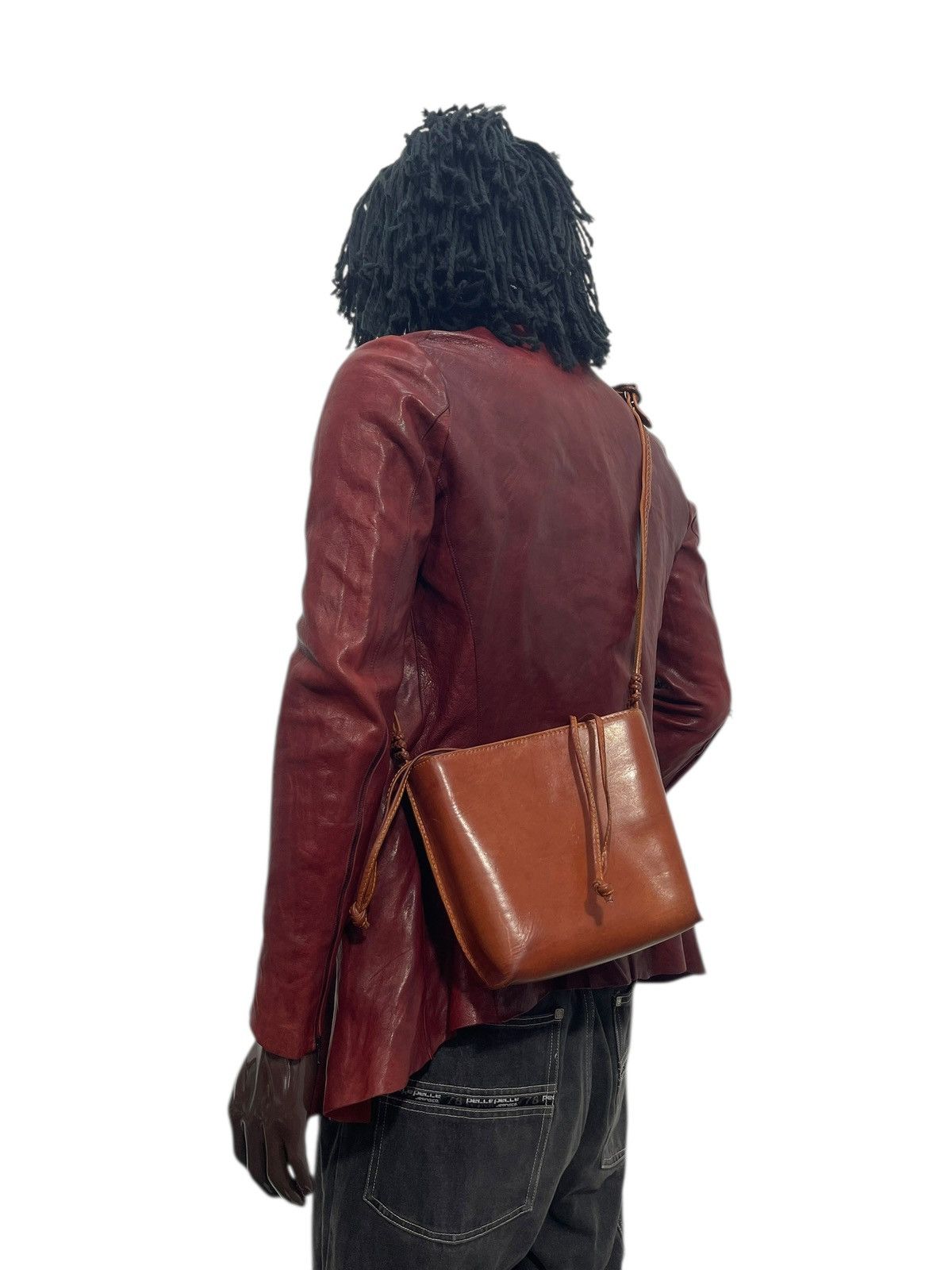 Comme des Garcons × Stussy Full Leather Beauty Patina Re Creation Cross Body Bag 2🟩0 Size ONE SIZE - 1 Thumbnail
