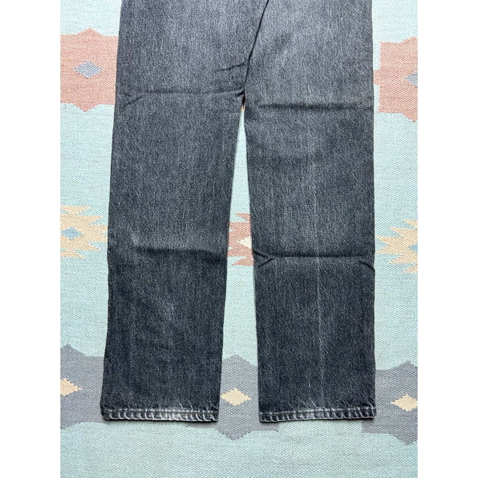 Levi's VINTAGE Levi’s 505 Jeans Black Denim Orange Tab Straight Leg USA 32x33 Mens Jeans Size US 32 / EU 48 - 2 Thumbnail