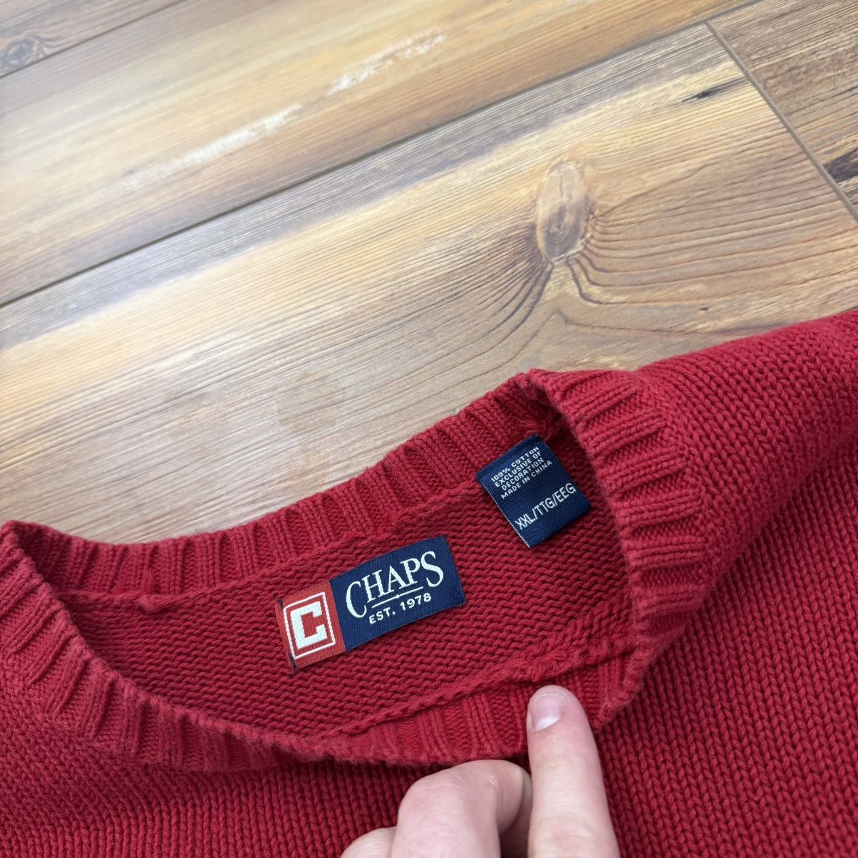 Polo Ralph Lauren Vintage Red Polo Ralph Lauren Chaps Knit Sweater Size US XL / EU 56 / 4 - 3 Thumbnail