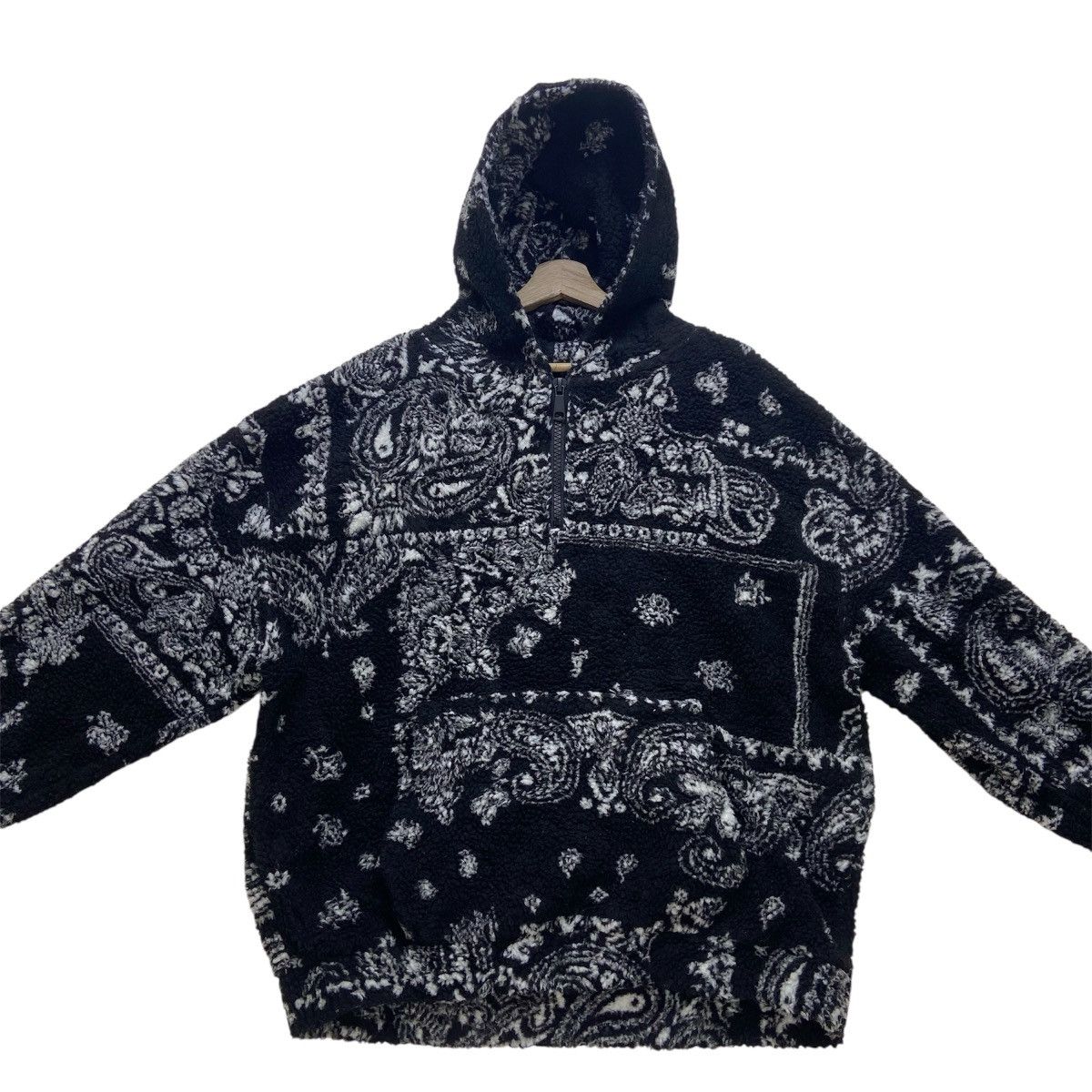Japanese Brand Tyghus Paisley Art Sherpa Half Zipper Oversize Loose Jacket Size US L / EU 52-54 / 3 - 2 Thumbnail