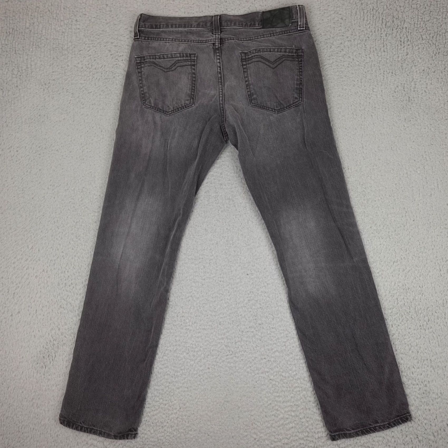 Harley Davidson Harley-Davidson Jeans Mens Black Denim Straight Leg Faded Distressed Pants 34x31 Logo Biker Motorcycle Size US 34 / EU 50 - 5 Thumbnail