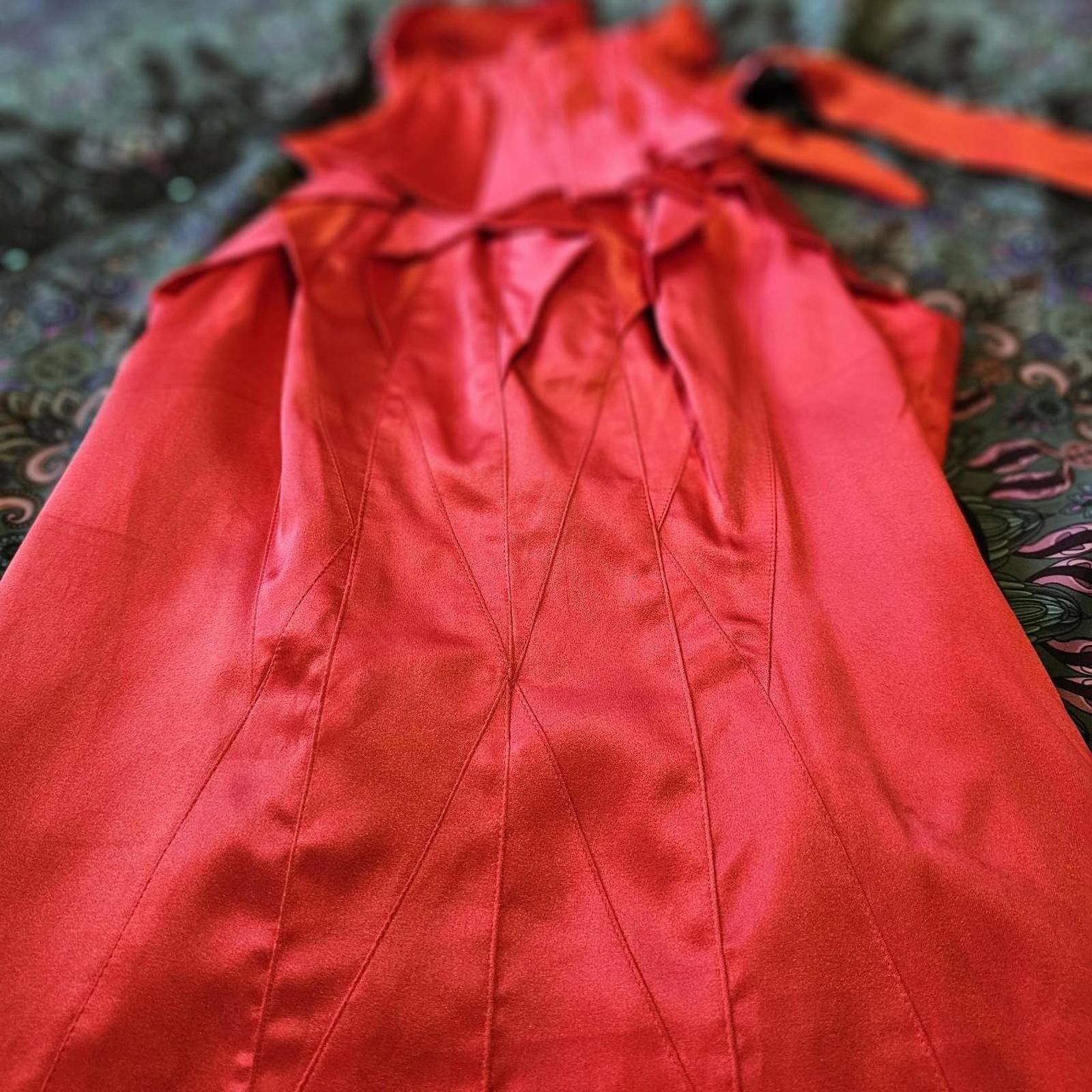 Designer Karen Millen Hot Pink Silk Blouse Size L / US 10 / IT 46 - 2 Thumbnail