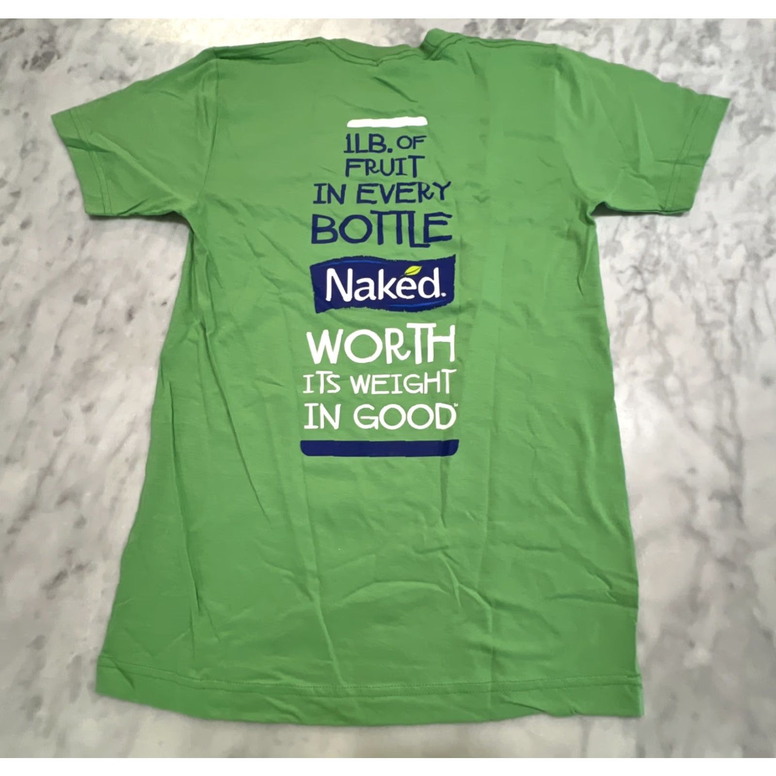 American Apparel Naked Green Juice Promo T Shirt Men S Green Cotton USA Graphic Print Crew Neck Short Sleeve 1 LB Promotional Spring Summer Mens Size US S / EU 44-46 / 1 - 5 Thumbnail
