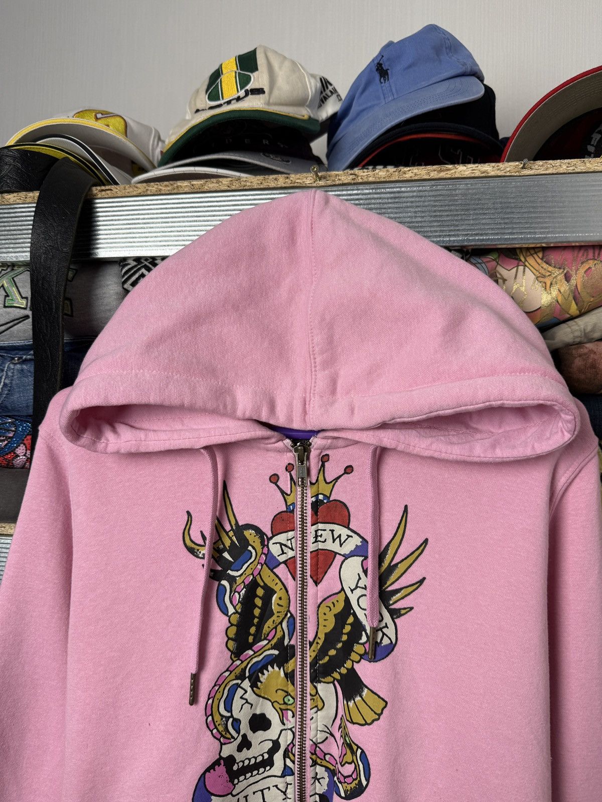 Ed Hardy Vintage Ed Hardy Crazy Zip Hoodie Y2K Size L / US 10 / IT 46 - 3 Thumbnail