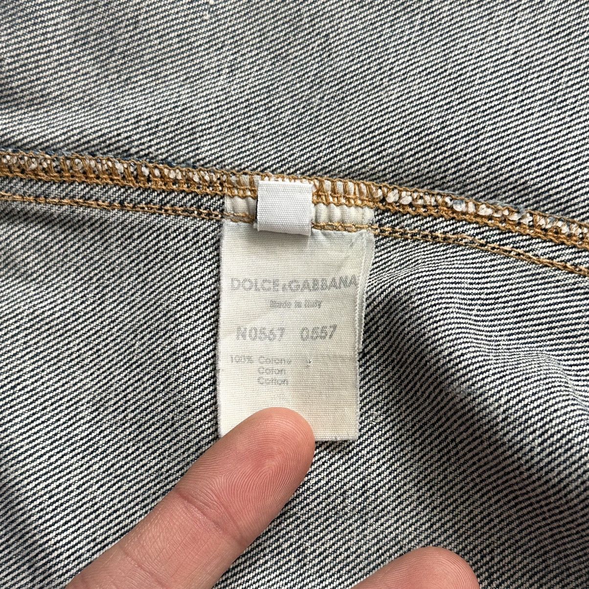 Dolce & Gabbana 90s Dolce & Gabbana Vintage Denim Vest Open Front Y2K Size S / US 4 / IT 40 - 7 Thumbnail