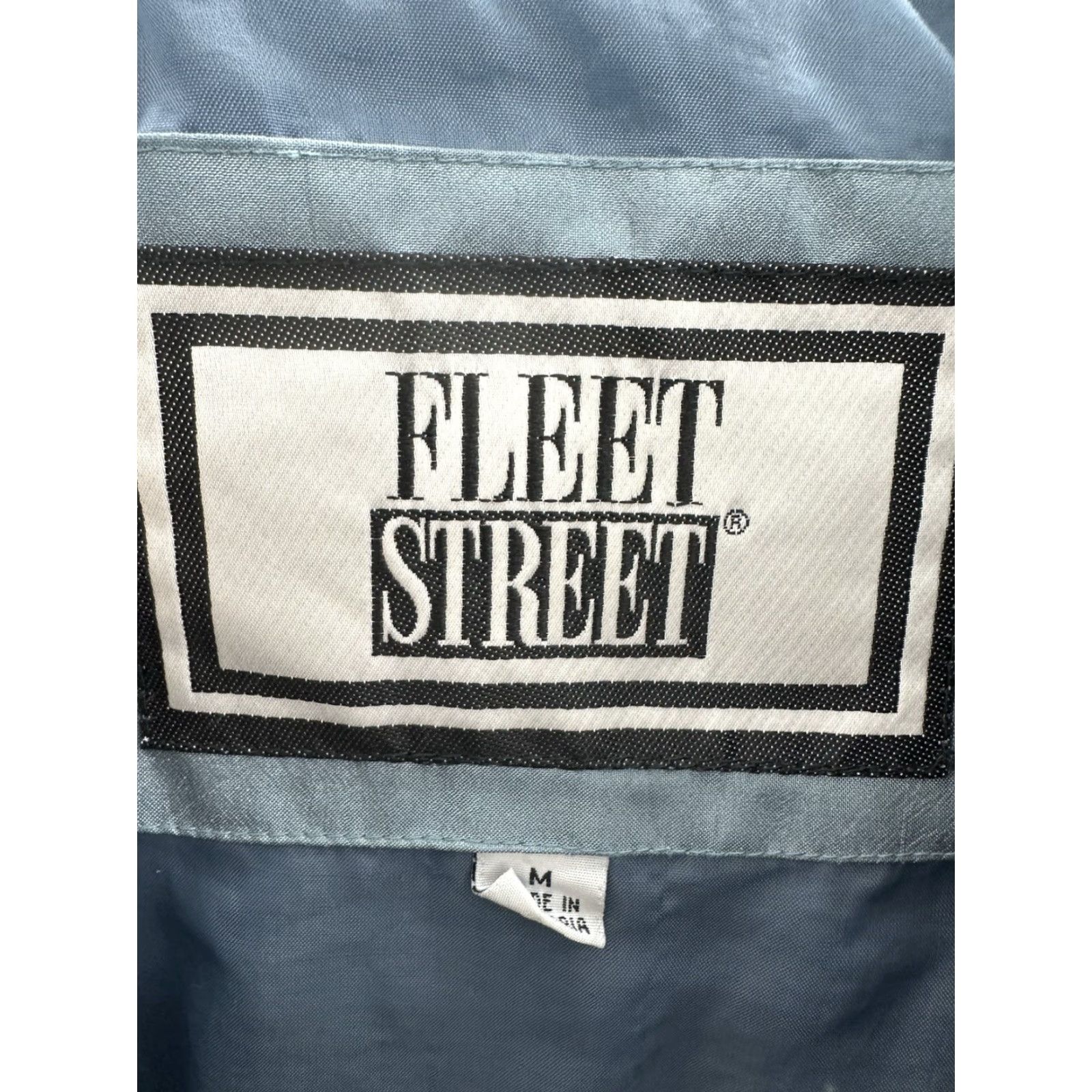 Vintage Fleet Street Womens Jacket Size Medium Blue Double Closure Zip Up Lined Collared Jacket Size M / US 6-8 / IT 42-44 - 6 Thumbnail