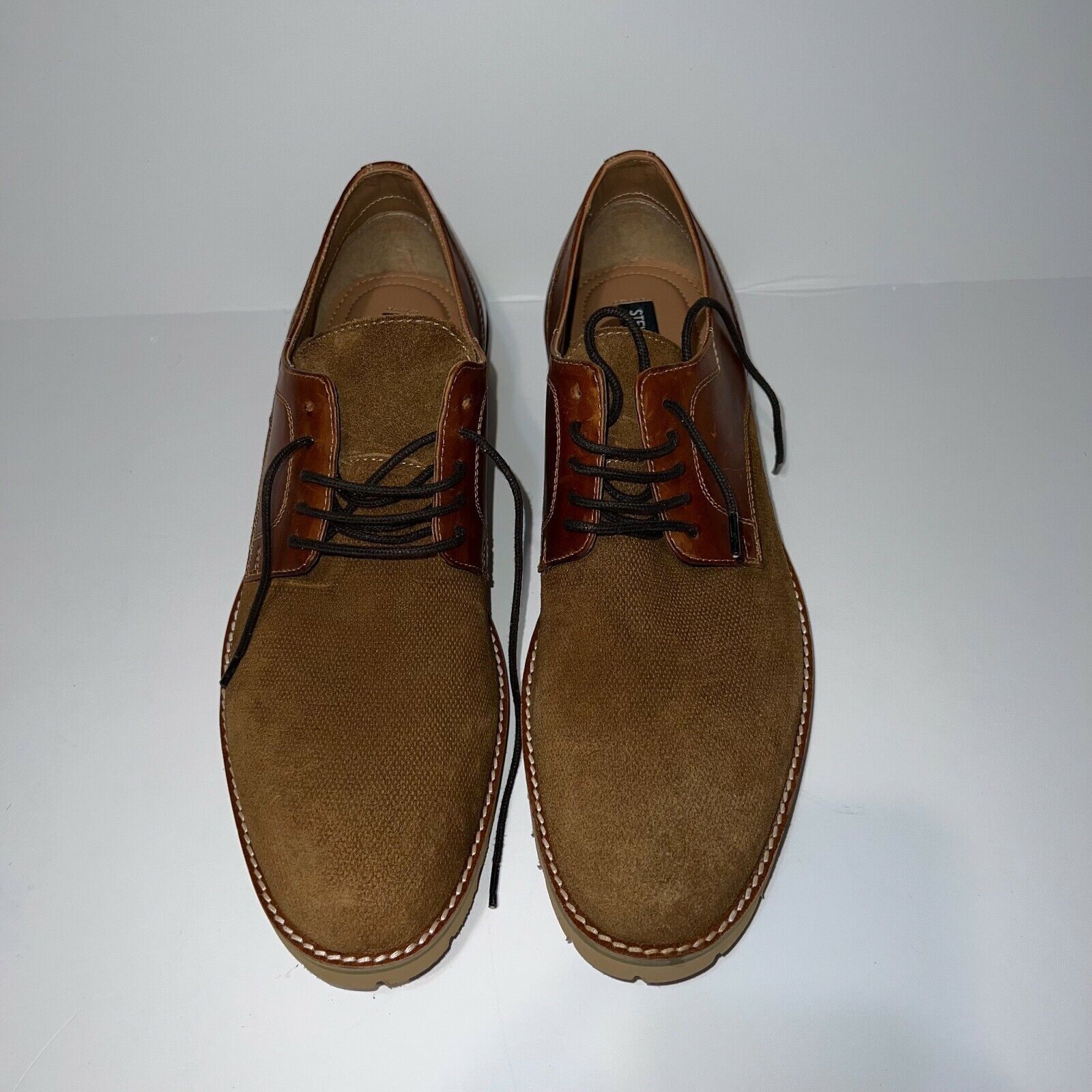 Steve Madden KAAN Steve Madden Mens Cognac Brown Oxford Shoes Sz 13 D NEW Size US 13 / EU 46 - 3 Thumbnail