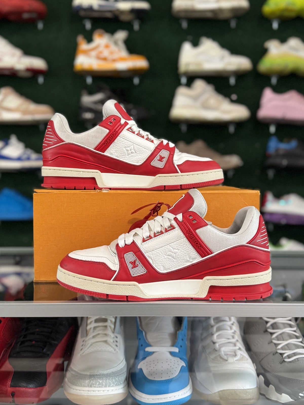 Louis Vuitton Louis Vuitton Trainer White Red ‘Product Red’ Size US 9.5 / EU 42-43 - 3 Thumbnail