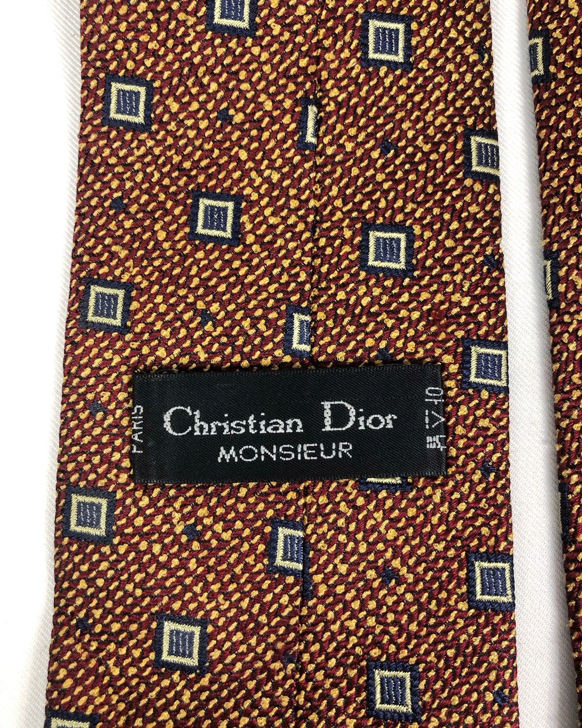 Christian Dior Monsieur Rare Vintage Christian Dior Monsieur Silk Tie Size ONE SIZE - 7 Thumbnail