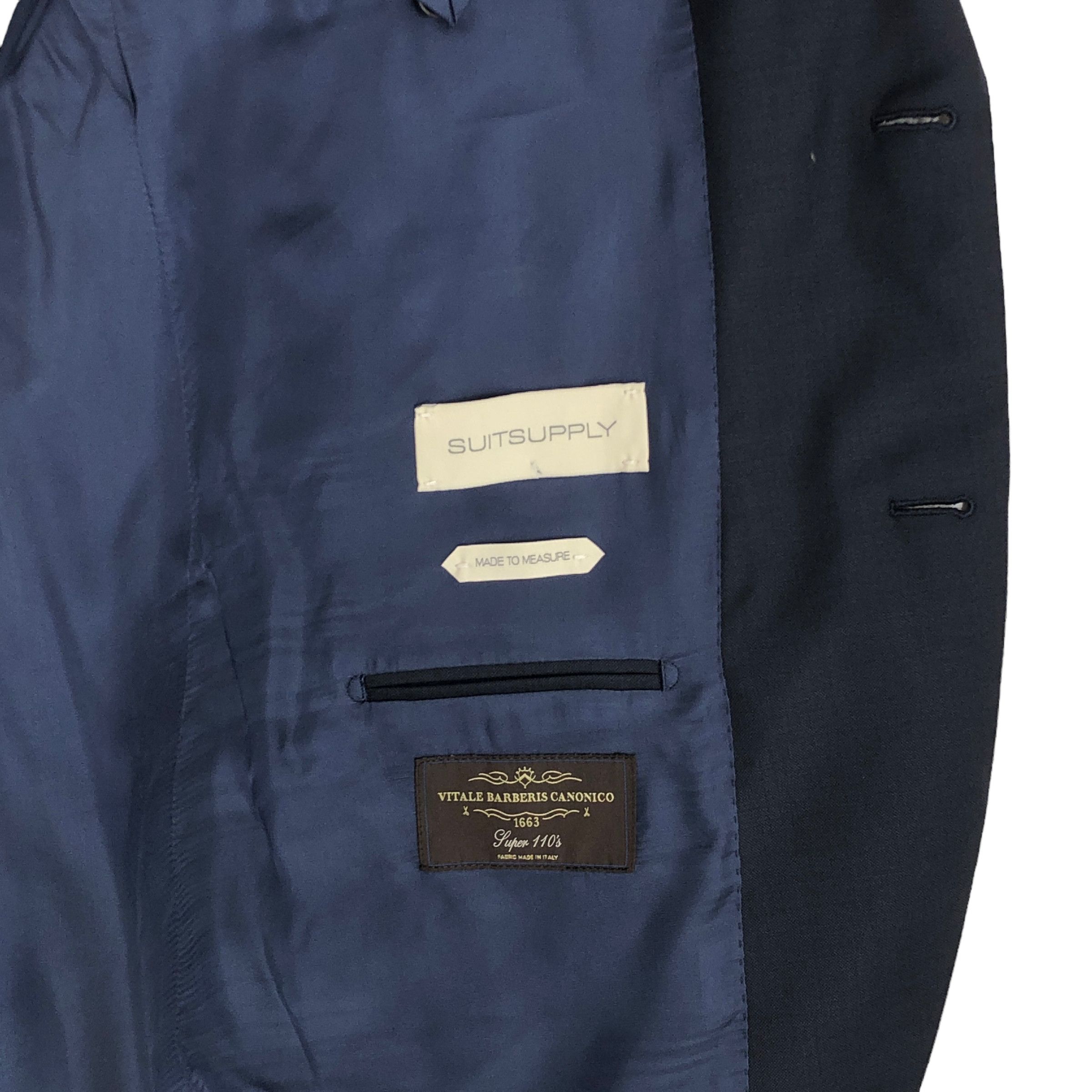 Suitsupply SUITSUPPLY Lazio Wool Formal Suit EU:60; UK/US:50 - W42 L34 Size 50R - 13 Thumbnail
