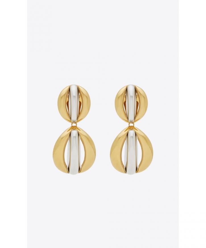 Saint Laurent Paris o1bcso1str0226 Size:OS/Mandarin Earrings in Golden Size ONE SIZE - 1 Preview