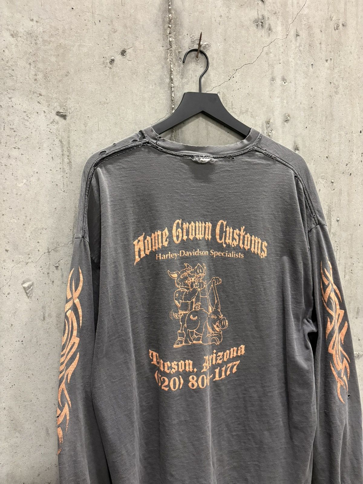 Vintage Vintage Home Grown Customs Shirt Biker Thrashed Faded Grunge Size US XXL / EU 58 / 5 - 6 Thumbnail