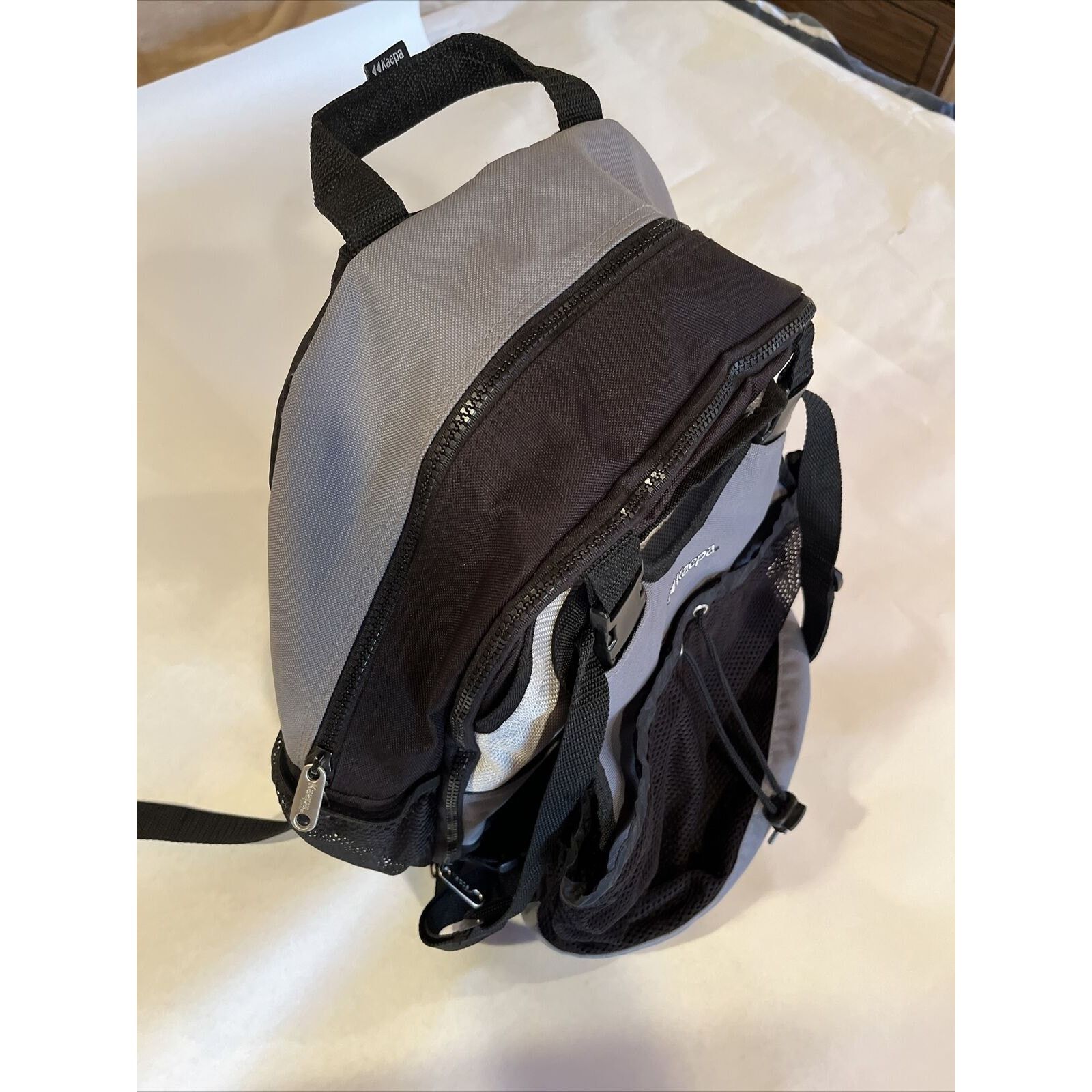 Kappa Kaepa Universal Backpack Gray Black Hiking School Bag Size ONE SIZE - 12 Thumbnail