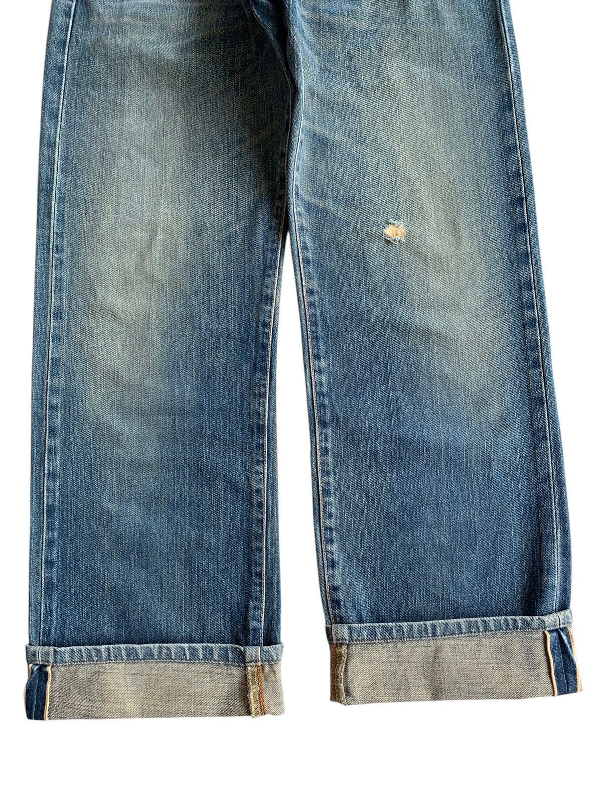 Edwin × Kapital × Vintage VINTAGE EDWIN 505 SELVEDGE RUSTY DISTRESSED DENIM Size US 30 / EU 46 - 11 Thumbnail