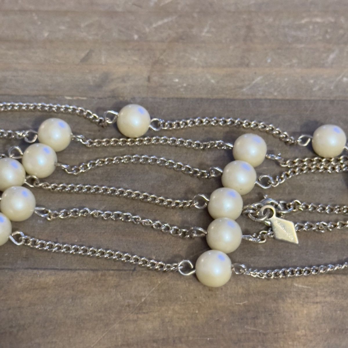 Other Vintage Sarah Coventry long station pearl chain necklace Size ONE SIZE - 4 Thumbnail
