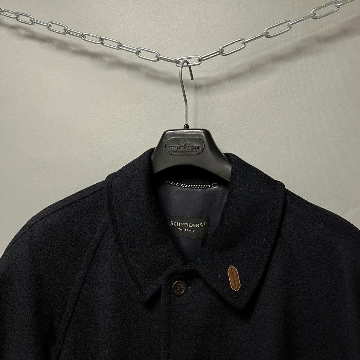 Schneiders Schneiders Salzburg Wool Long Overcoat Black Wool + Alpaca Size US L / EU 52-54 / 3 - 2 Thumbnail