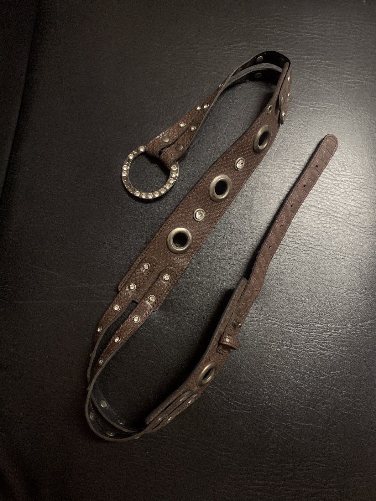 Japanese Brand Wide ring snakeskin belt Size ONE SIZE - 1 Thumbnail
