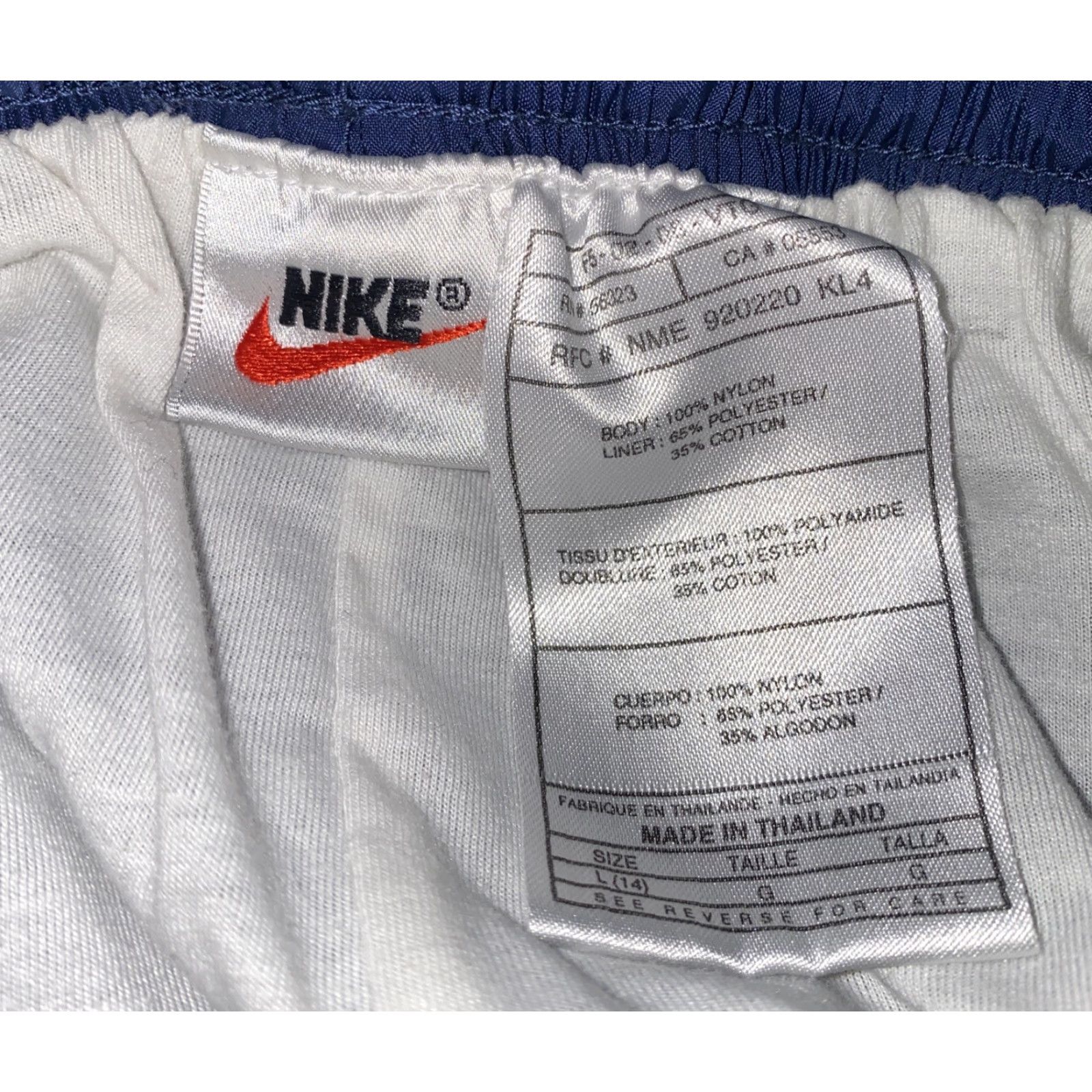 Nike Vtg Nike Mens Blue Nylon Athletic Running Pants Size L Size US 33 - 5 Thumbnail
