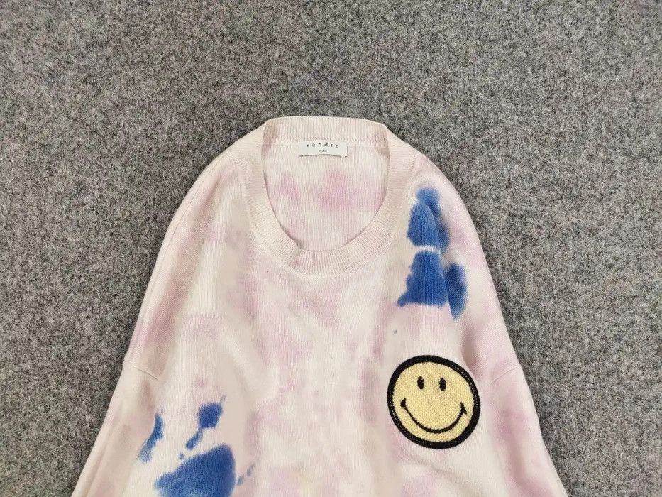 Sandro Sandro x Smiley Tie Dye Multicolor stretch Sweater Smiley Size L / US 10 / IT 46 - 3 Thumbnail