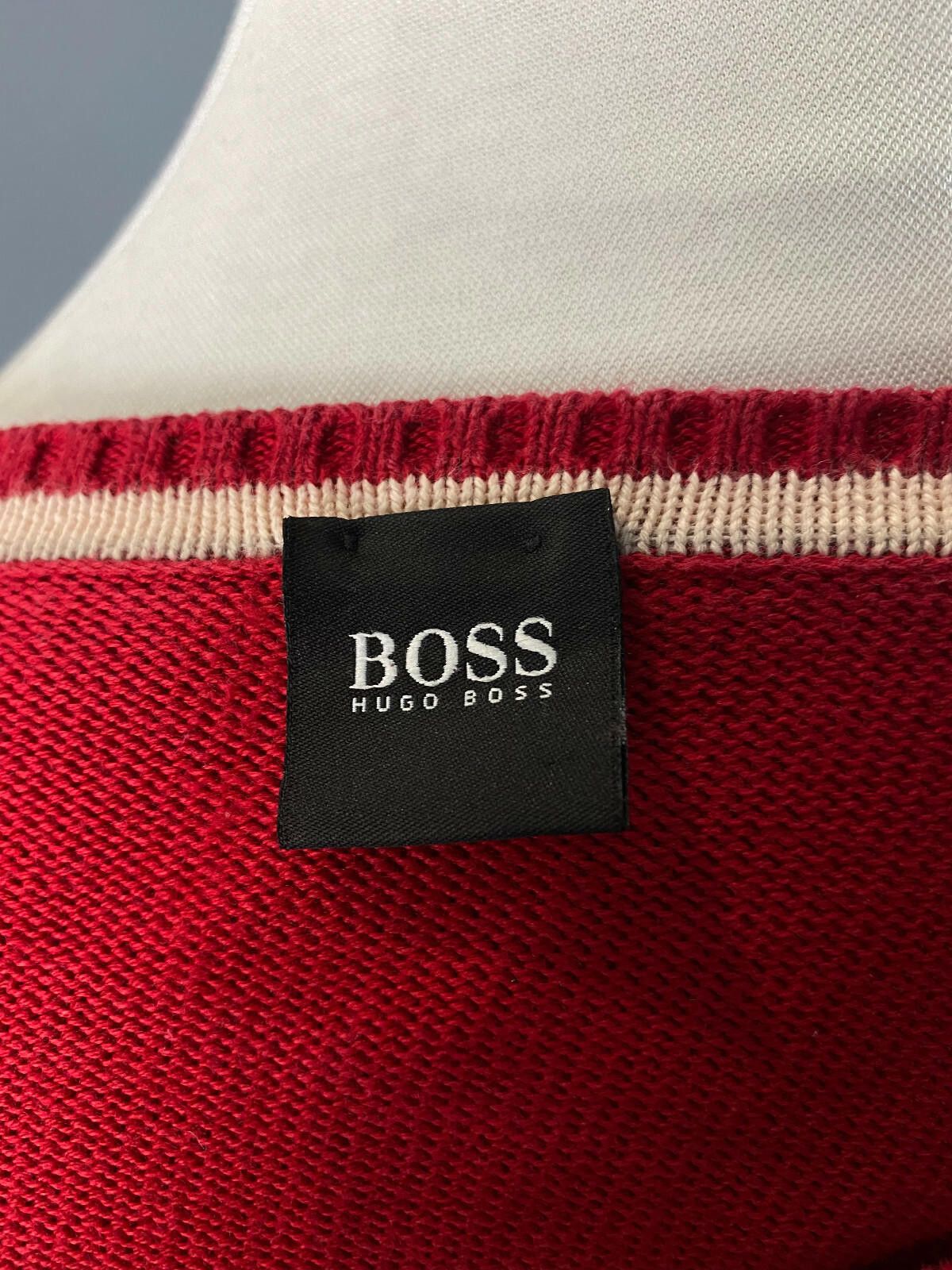 Hugo Boss Men Hugo Boss Red Cotton Long Sleeve Knit Sweater Size 52 Size US M / EU 48-50 / 2 - 9 Thumbnail