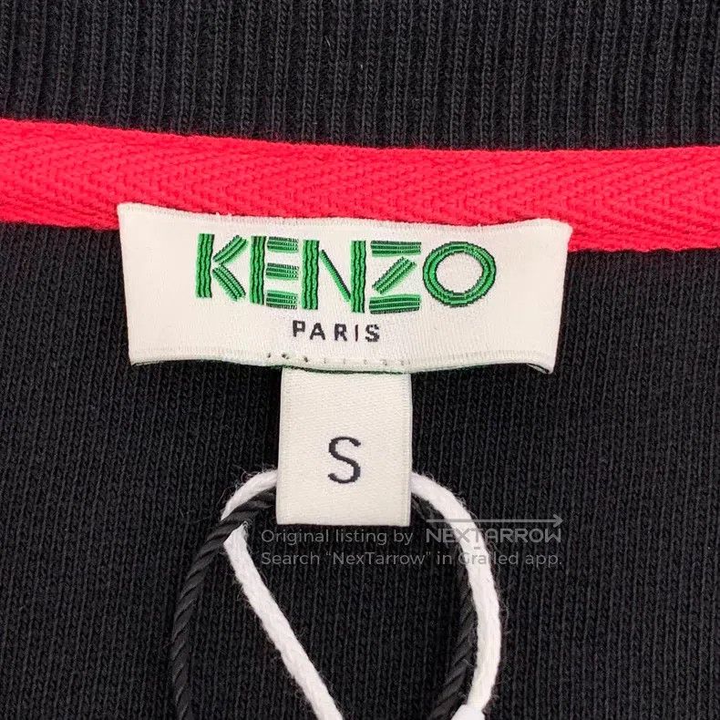 Kenzo Kenzo Black Logo Embroidered Round Neck Long Sleeve Sweate Size S / US 4 / IT 40 - 5 Thumbnail