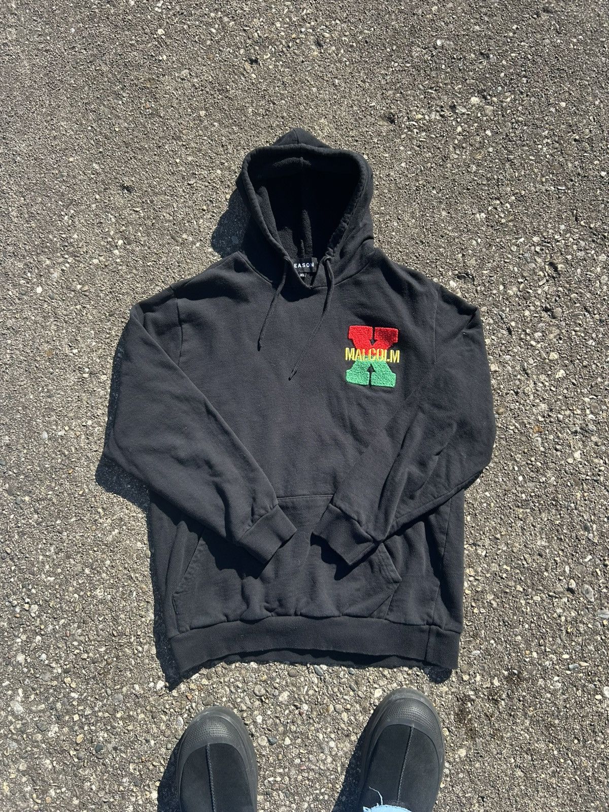 Reason × Vintage Reason Malcom X Black Red Green Gold Carpet Print Hoodie Size US XL / EU 56 / 4 - 2 Thumbnail