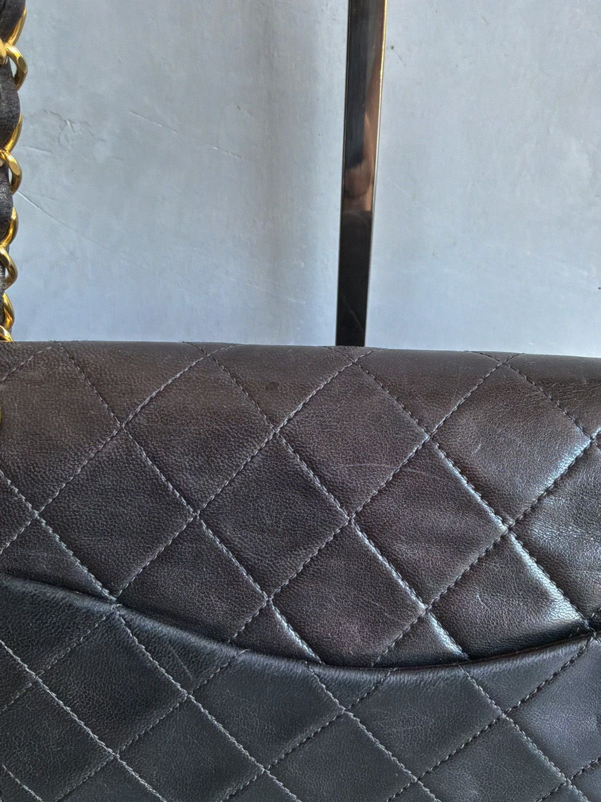 Chanel Old Chanel - Medium Dark Brown Double Flap GHW Shoulder Bag Size ONE SIZE - 12 Thumbnail