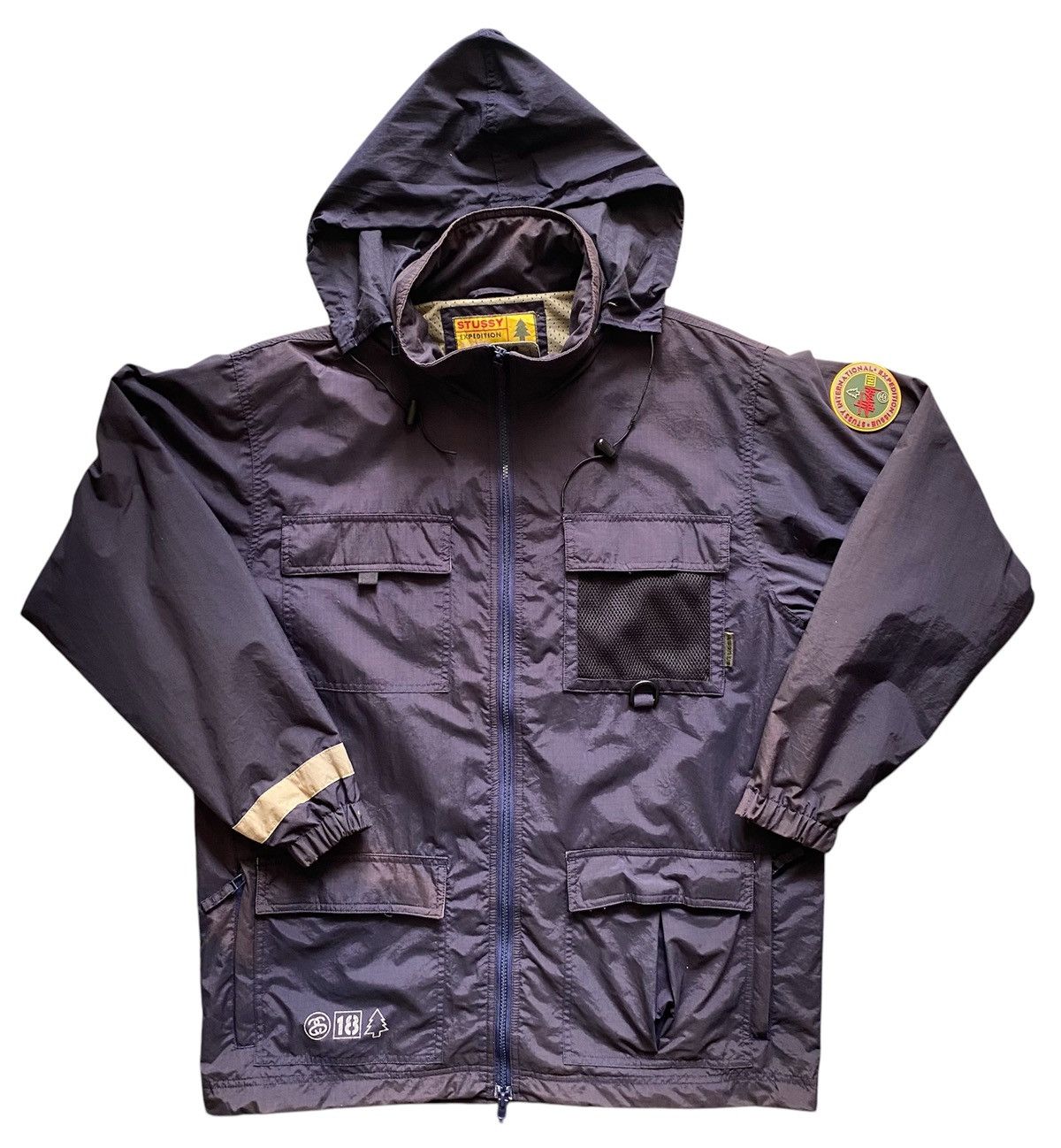 Stussy × Vintage [Rare!] 90s Vintage Stussy Hooded Nylon Jacket Size US L / EU 52-54 / 3 - 1 Thumbnail