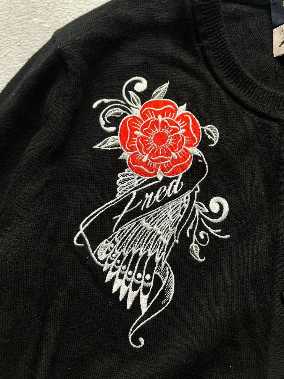 Fred Perry Fred Perry x Amy Winehouse black cardigan embroidered UK-12 Size M / US 6-8 / IT 42-44 - 4 Thumbnail