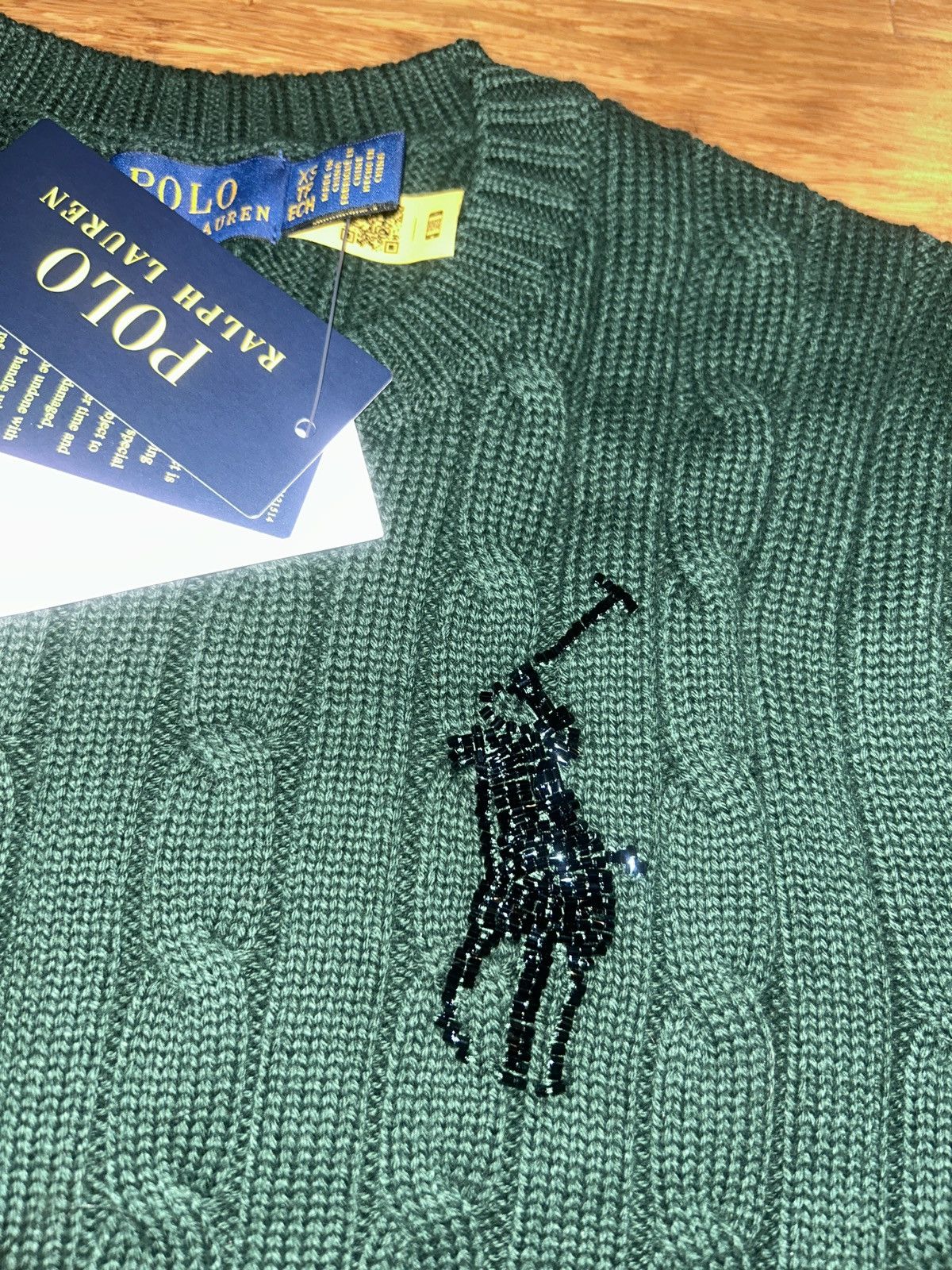 Polo Ralph Lauren Polo Ralph Lauren Short Sleeve Cable Knit Sweater Bead Pony Size XS / US 0-2 / IT 36-38 - 3 Thumbnail