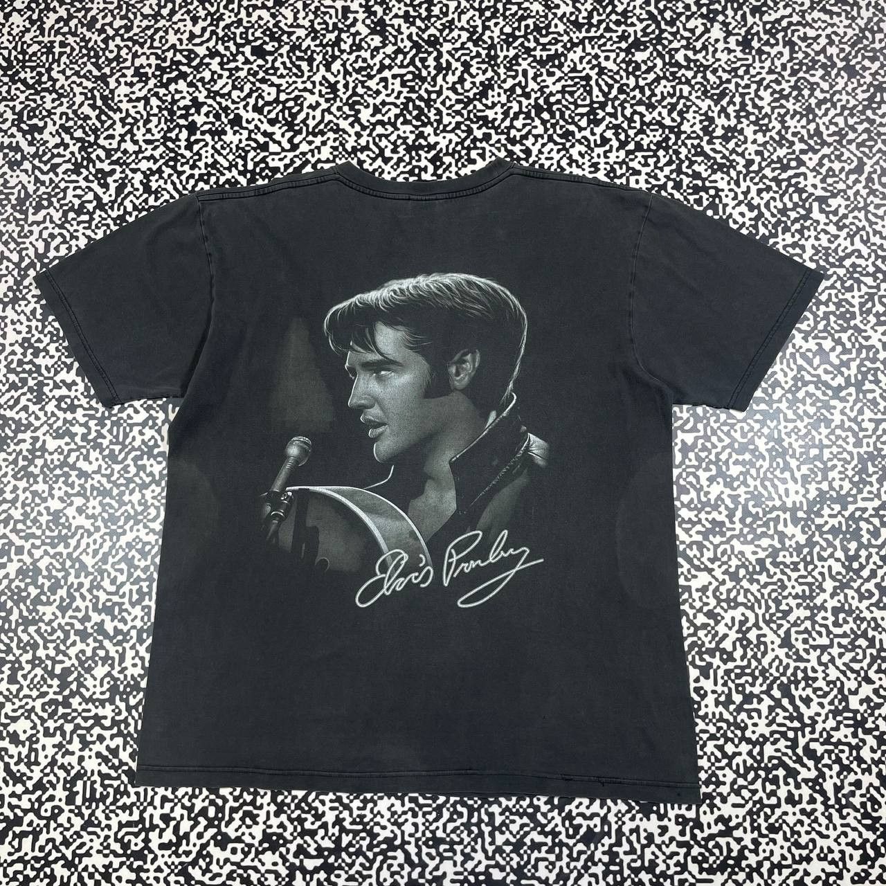 Band Tees Vintage 00s Elvis Presley Band Rock Faded Boxy T-shirt Y2K Size US XL / EU 56 / 4 - 2 Thumbnail