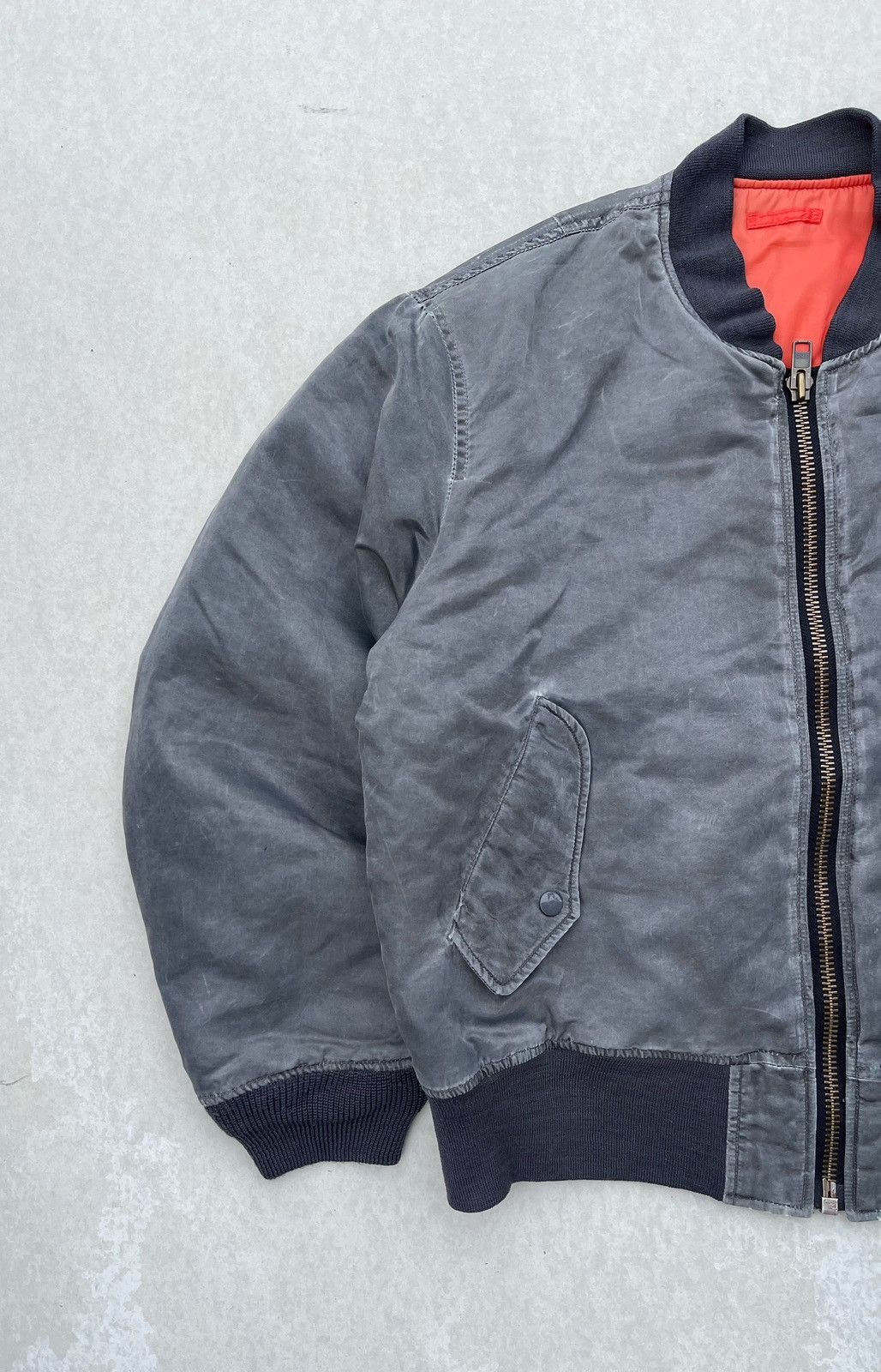 Vintage 🔥Vintage Us Air Force MA-1 Faded Bomber Jacket Size US L / EU 52-54 / 3 - 4 Thumbnail