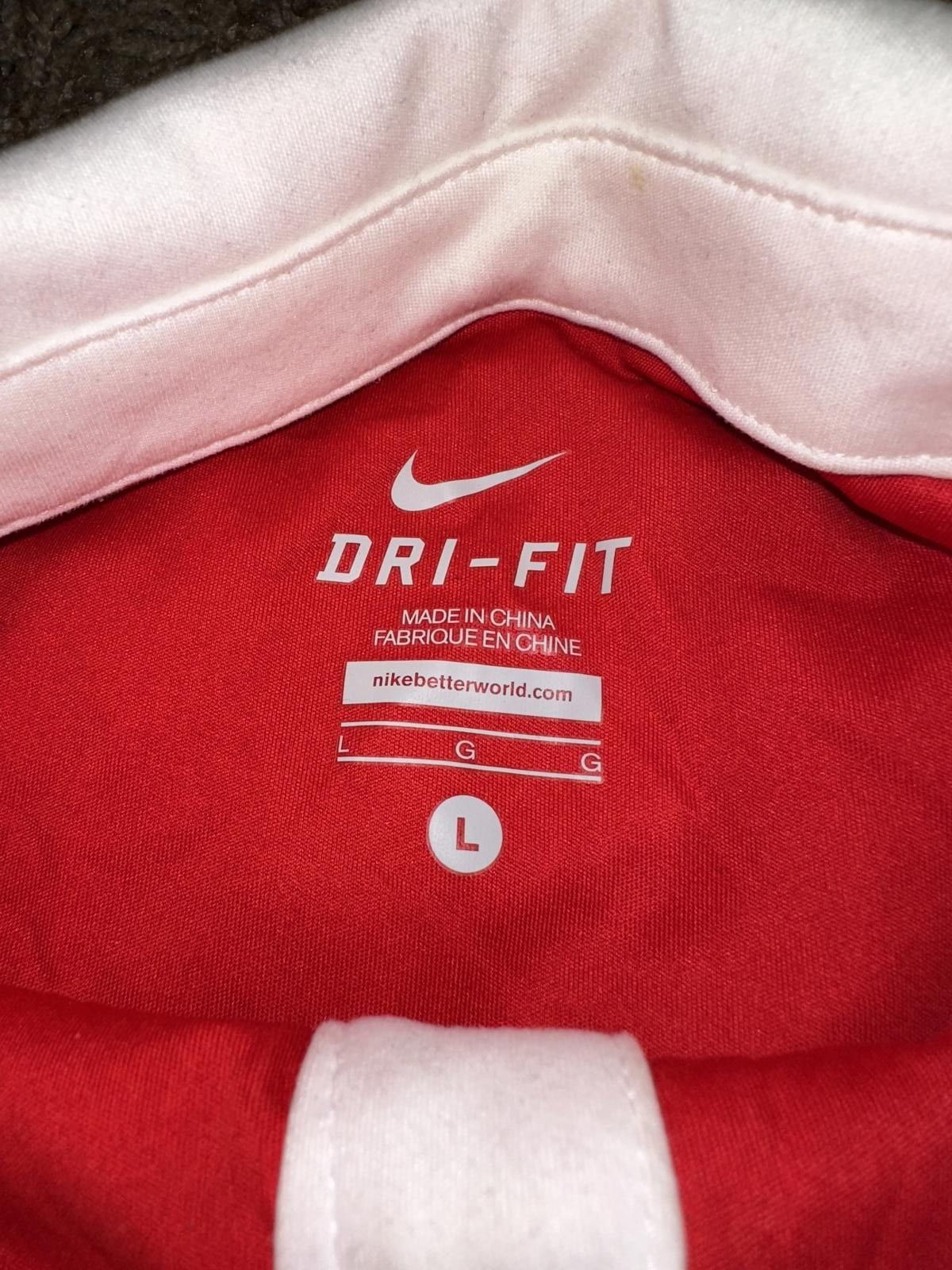 Nike Nike Boy's Dri-Fit Tennis Red Polo Short Sleeve Shirt Size US L / EU 52-54 / 3 - 3 Thumbnail