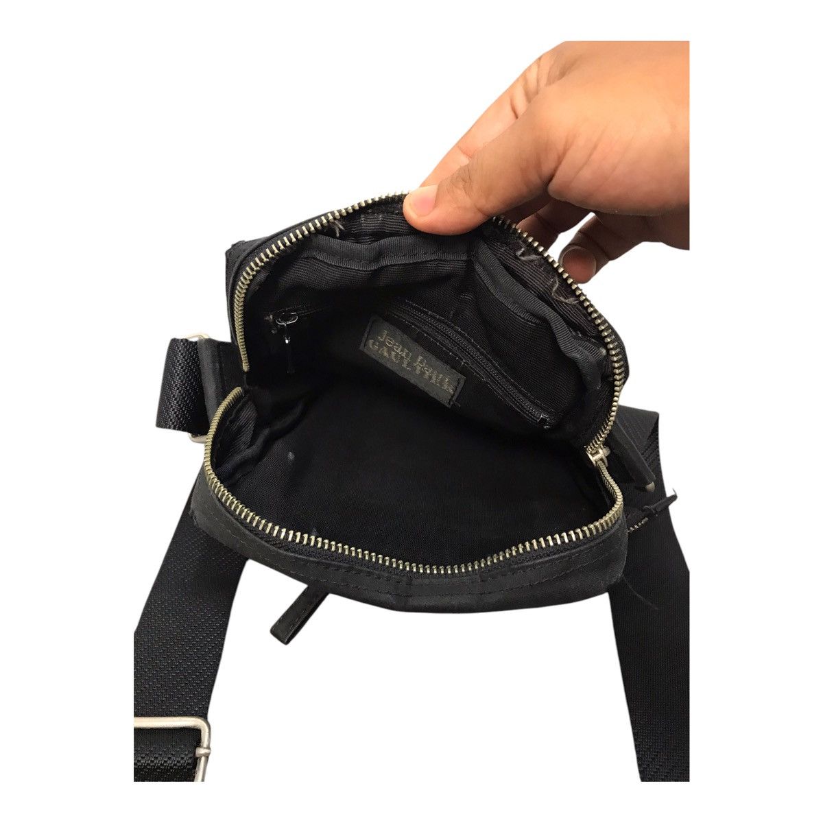 Japanese Brand × Jean Paul Gaultier Jean Paul Gaultier Damage Black Sling Bag Size ONE SIZE - 13 Thumbnail