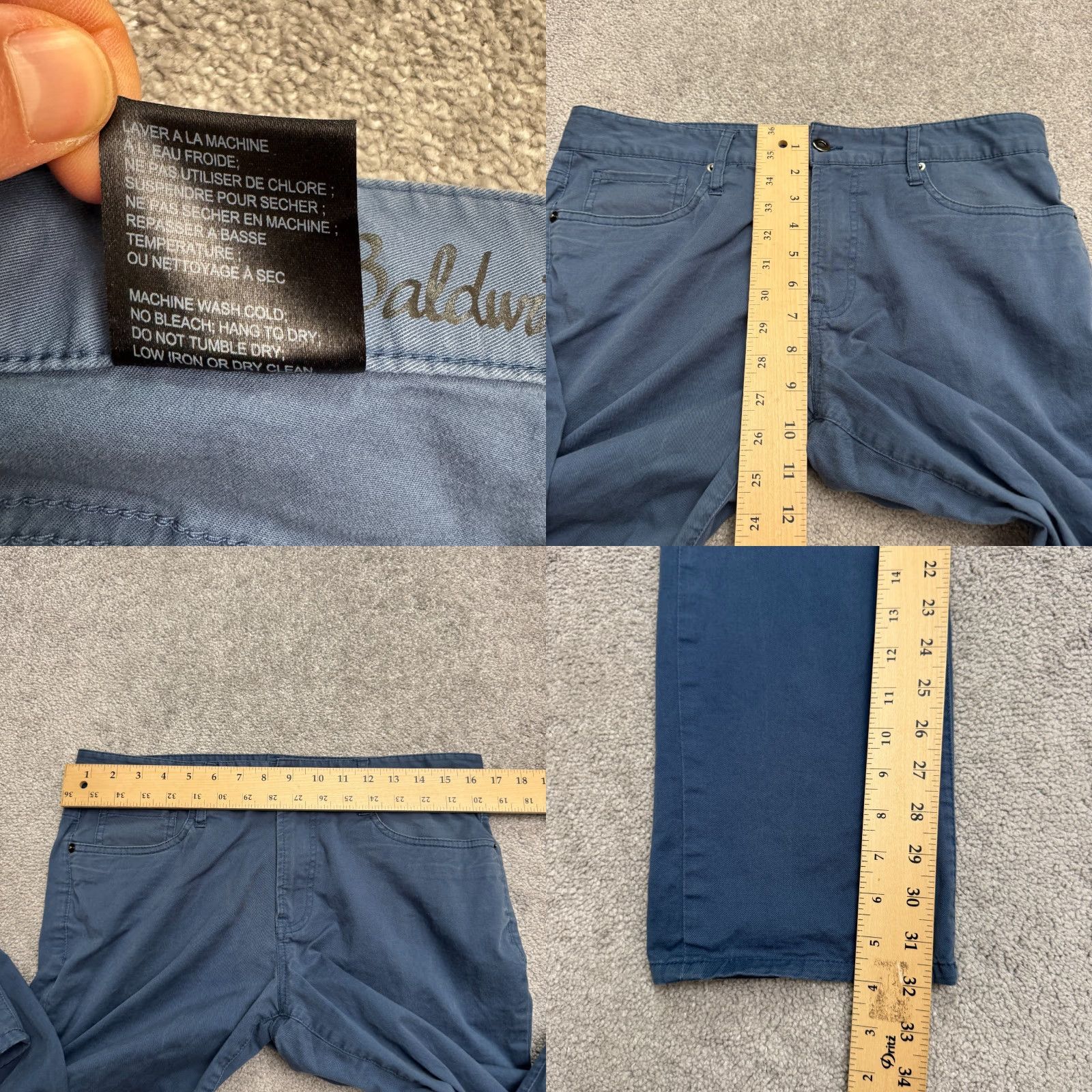 Vintage Frank & Oak The Baldwin Chino Pants Mens 32x34 Blue Straight Leg Cotton Classic Size US 32 / EU 48 - 8 Thumbnail