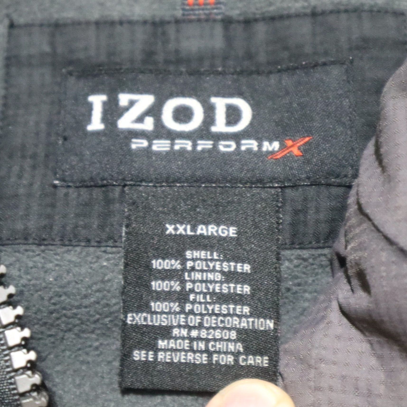 Izod IZOD Jacket Black PerformX Fleece Lined Full Zip Hooded Outdoor Men's 2XL XXL Size US XXL / EU 58 / 5 - 2 Thumbnail