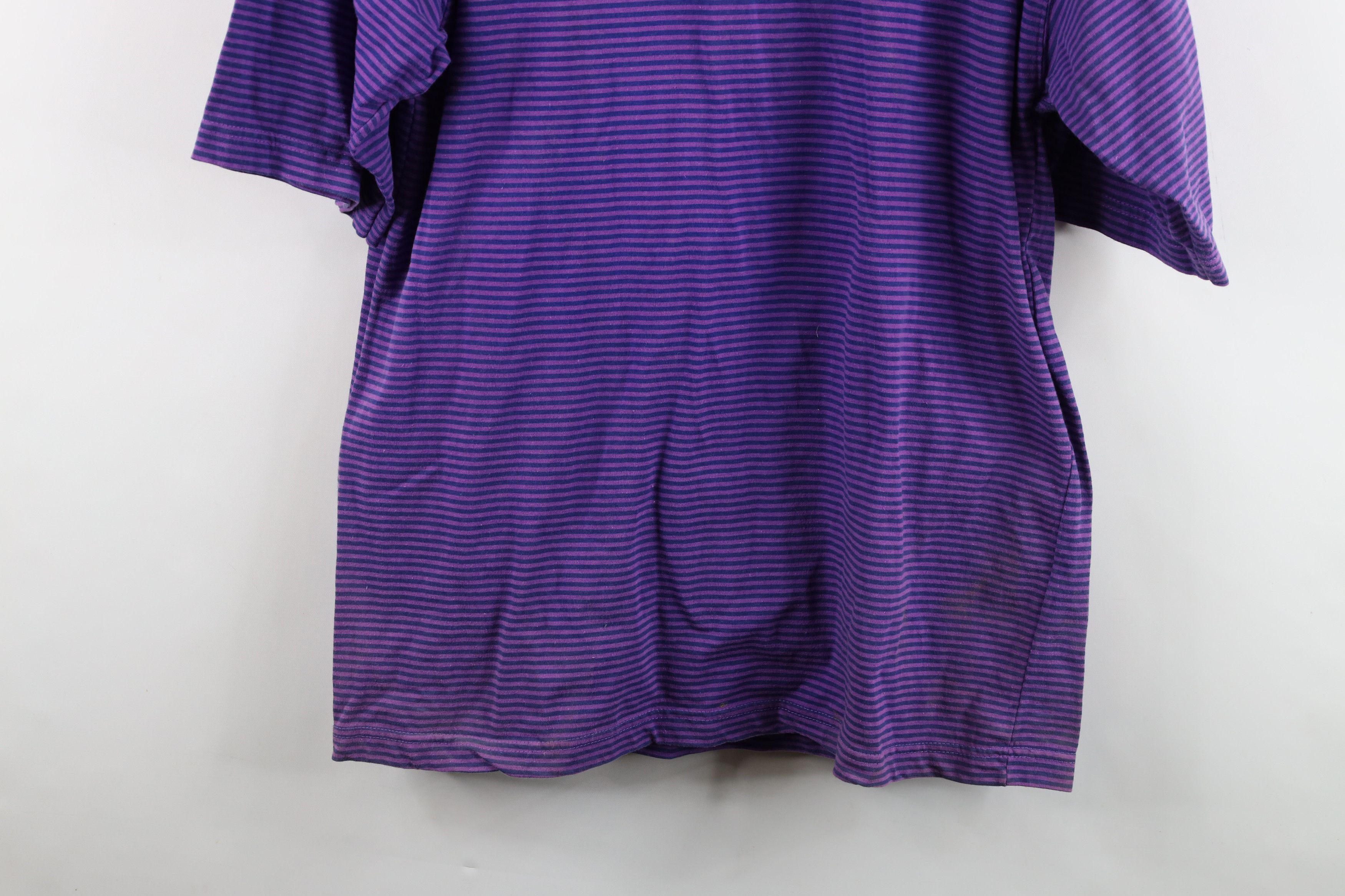Vintage Vintage 90s Bugle Boy Striped Puff Paint Baggy T-Shirt Size US XL / EU 56 / 4 - 15 Thumbnail
