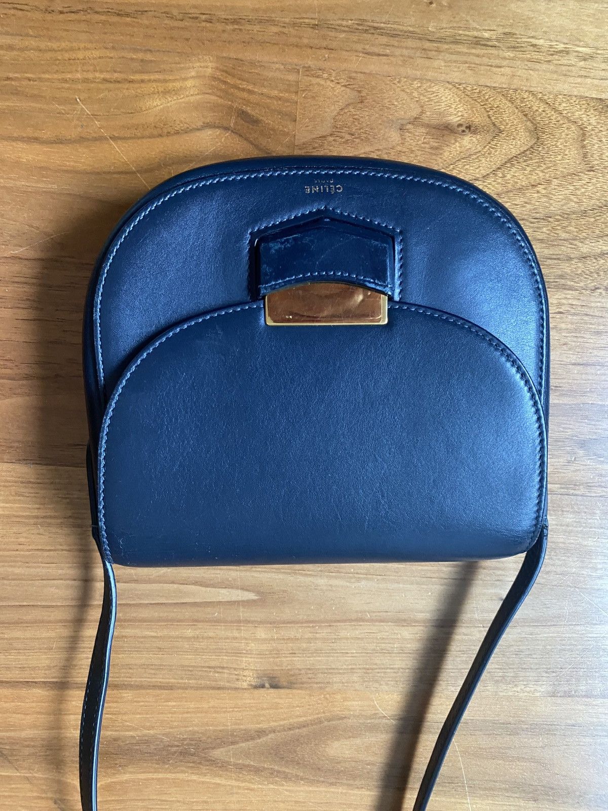 Celine Old Céline Trotteur Navy Cross-body Bag Size ONE SIZE - 12 Thumbnail