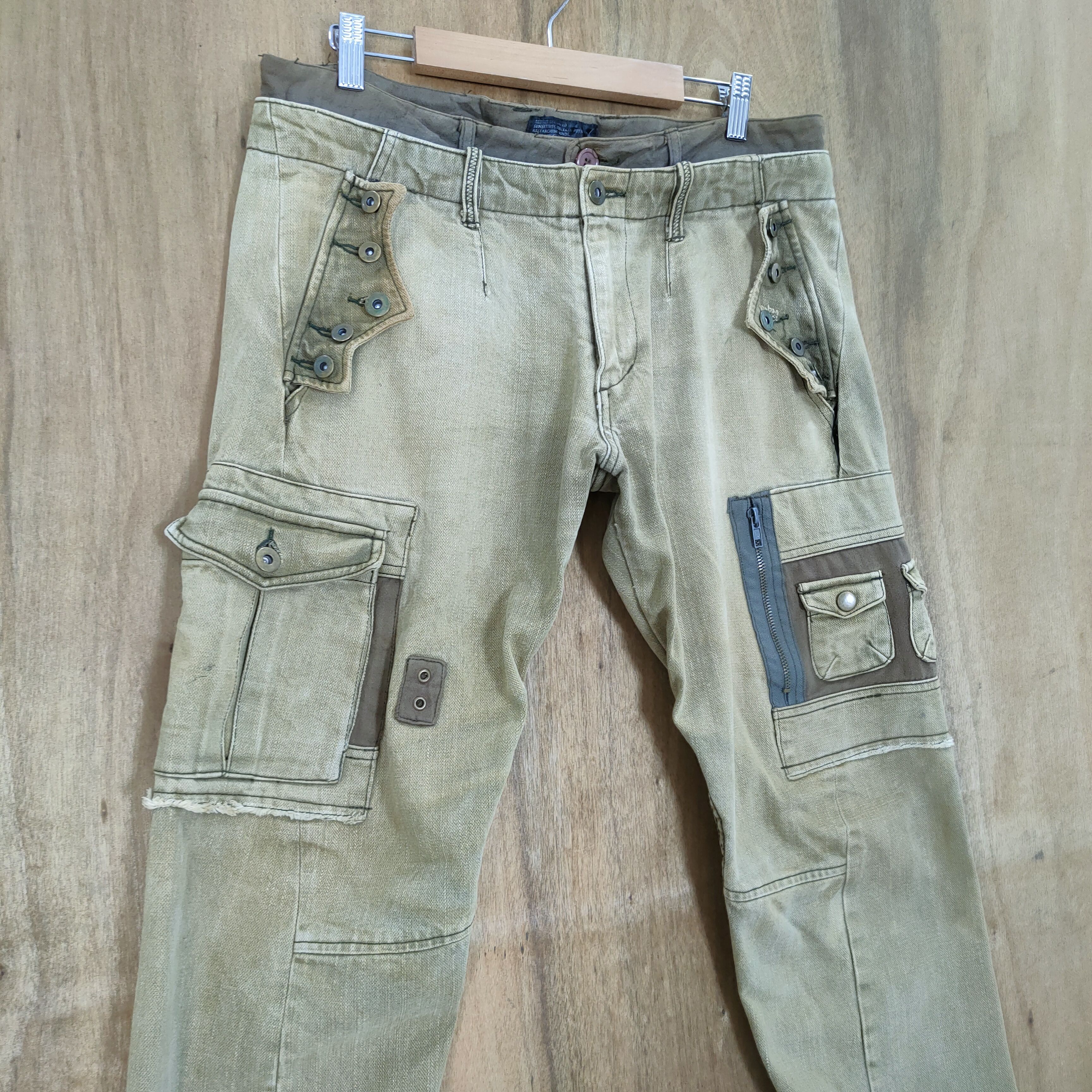 Japanese Brand × Vintage SICK💥 VINTAGE DOUBLE WAIST BONDAGE CARGO PANTS Size US 32 / EU 48 - 7 Thumbnail