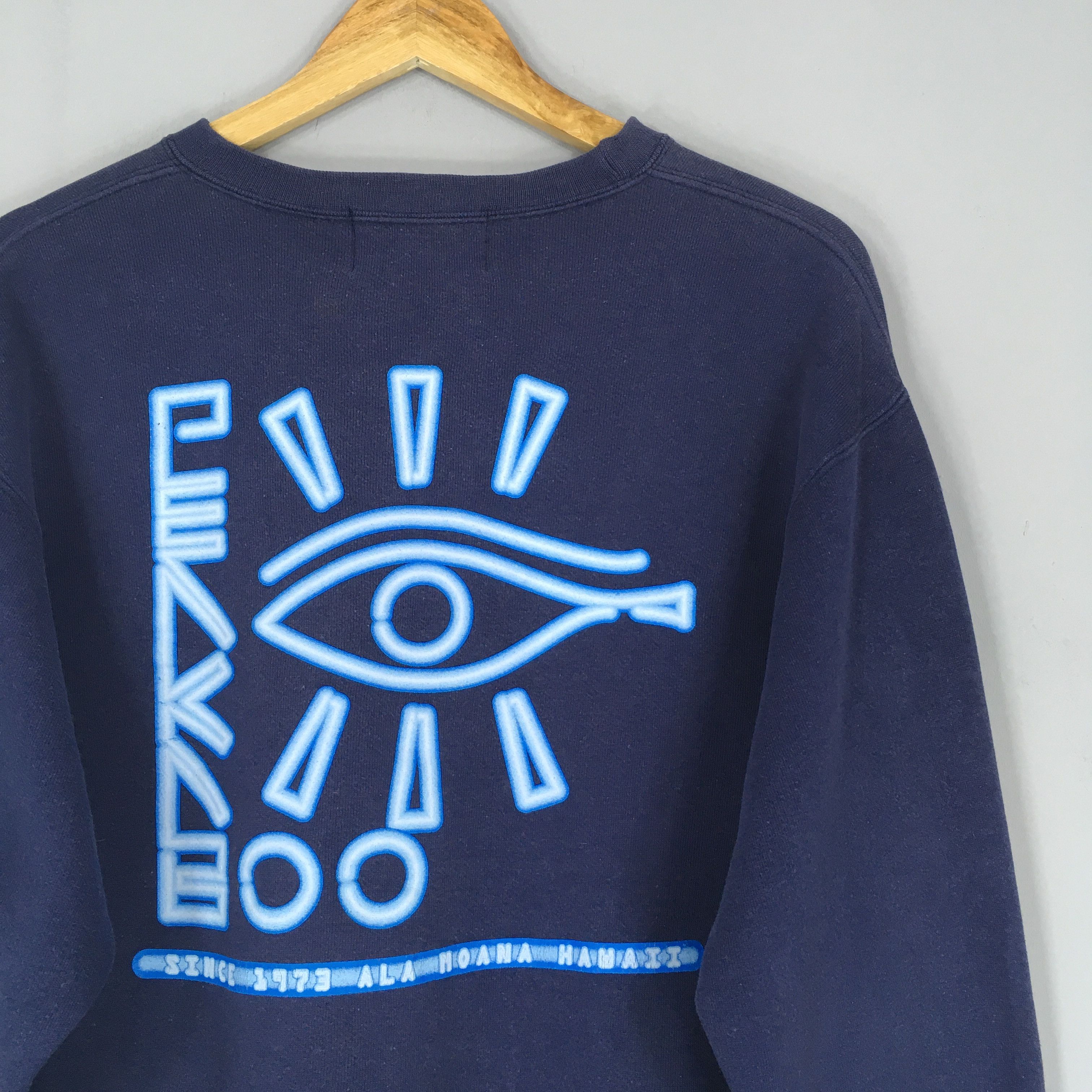 Japanese Brand × Vintage Vintage 90s Peakaboo Surf Blue Sweatshirt Medium Size US M / EU 48-50 / 2 - 2 Thumbnail