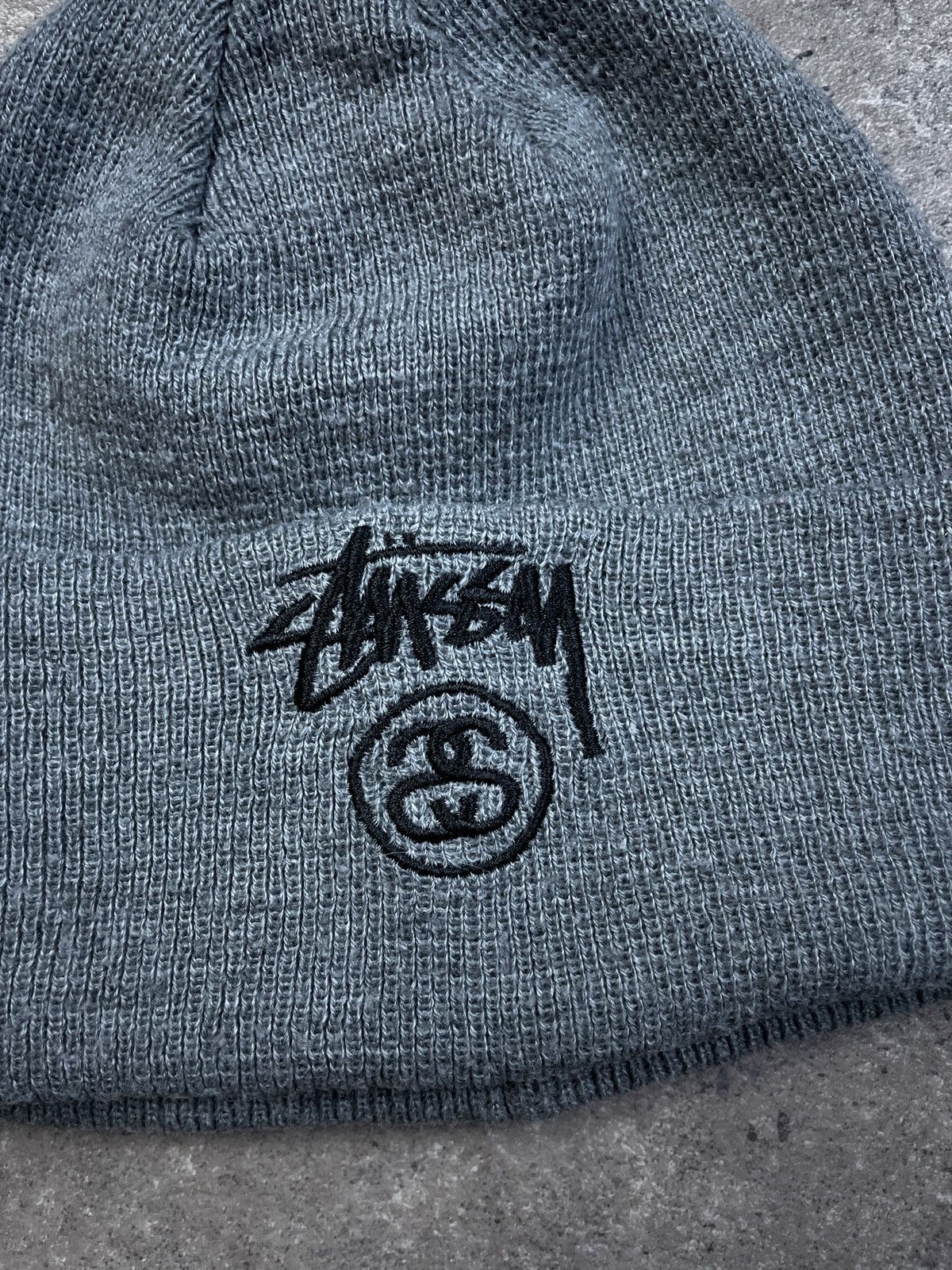 Stussy Stussy Beanie Grey y2k vintage skate hype swag Size ONE SIZE - 2 Thumbnail