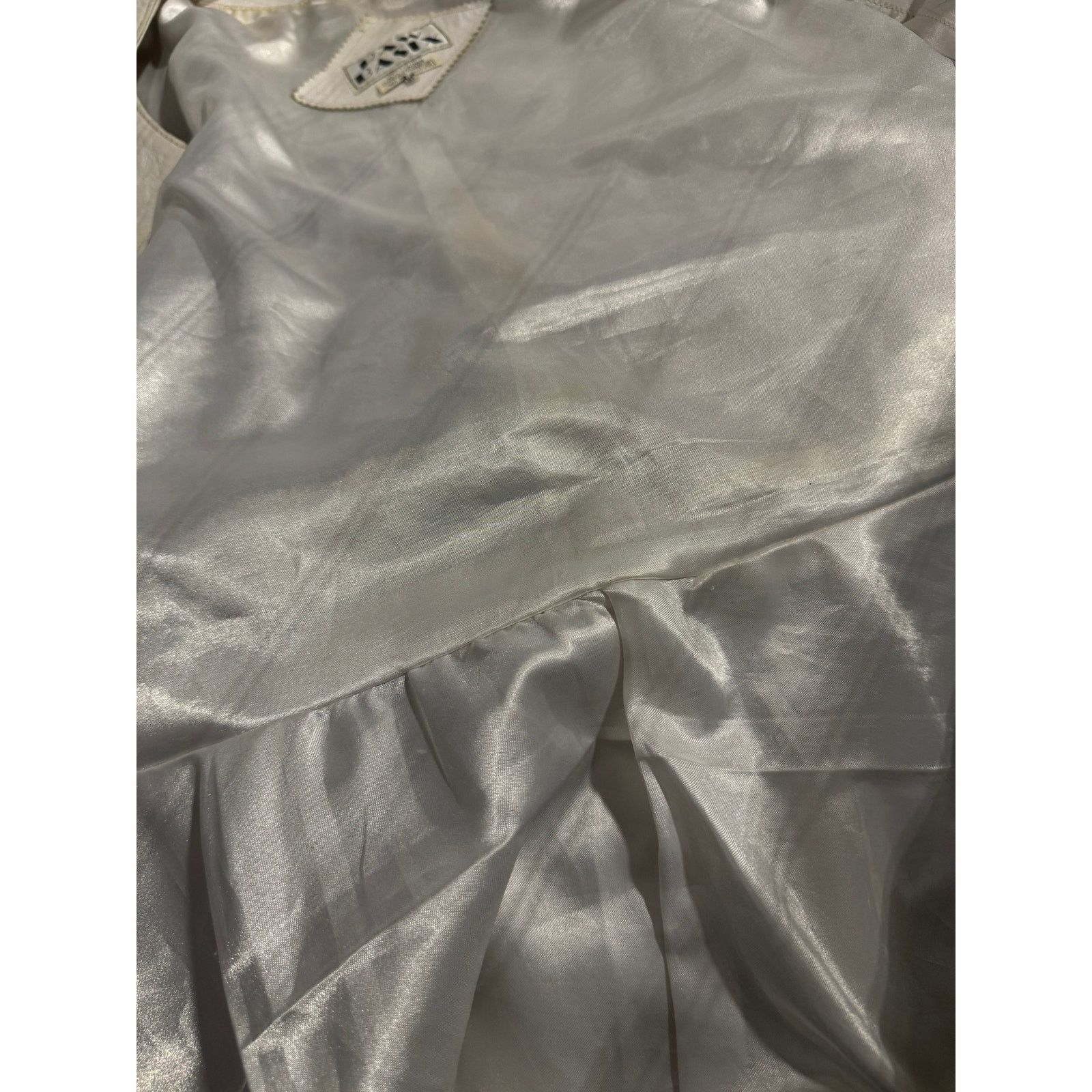 Vintage White leather blazer Size XL / US 12-14 / IT 48-50 - 10 Thumbnail