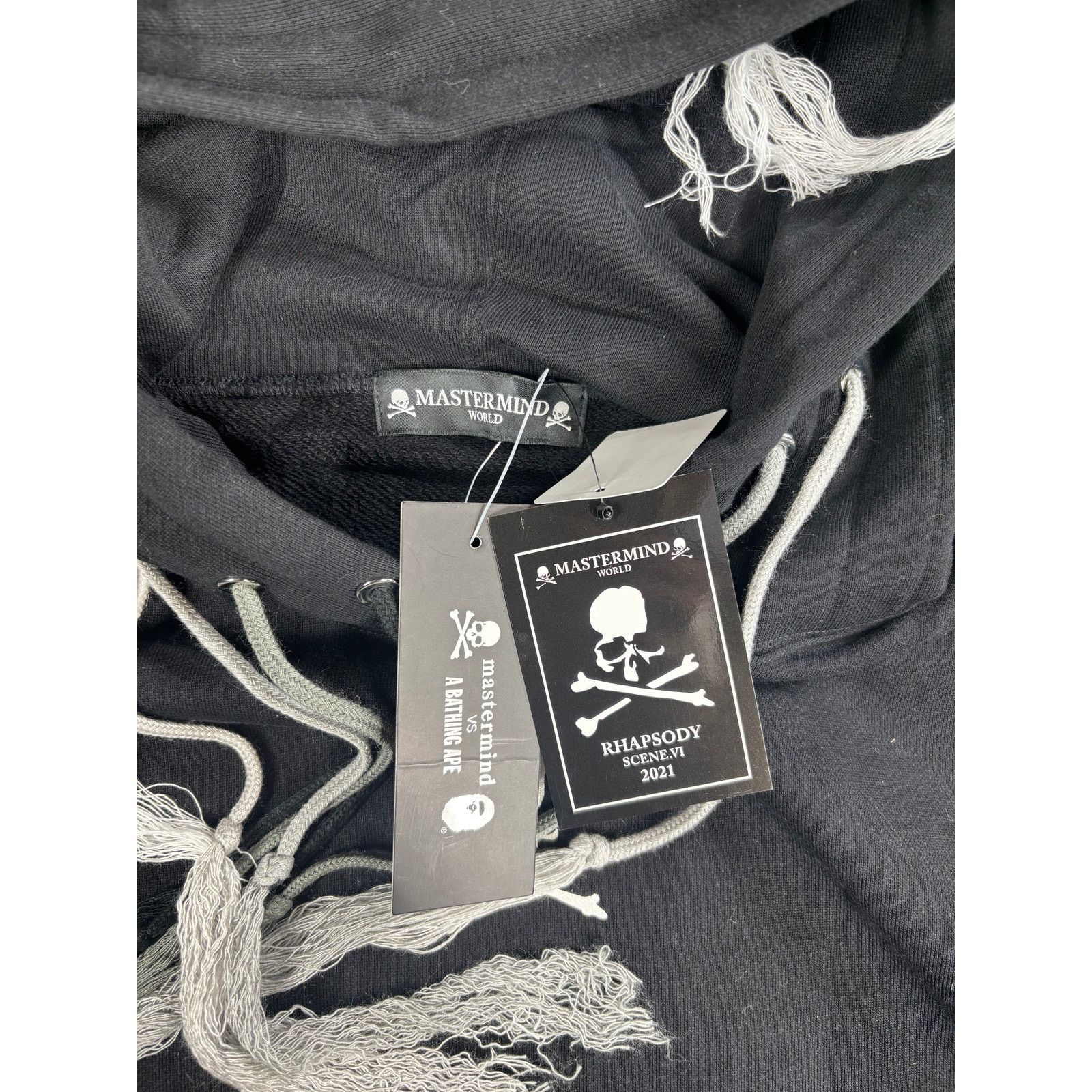 Mastermind Japan Mastermind Vs. Bape Multi-String Black Hoodie Size Medium Size M / US 6-8 / IT 42-44 - 4 Thumbnail