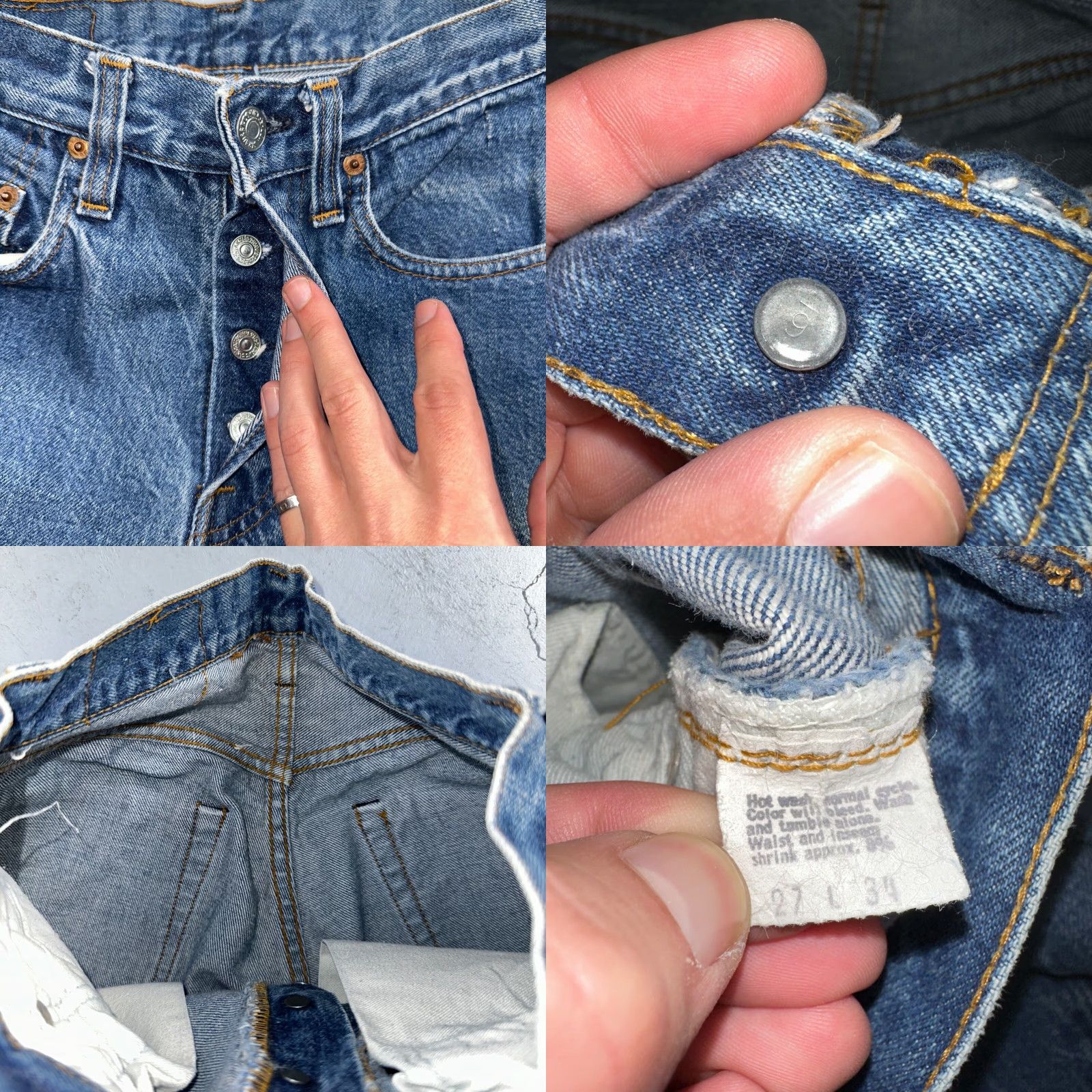 Levi's VINTAGE Levis 501 XX 80s Redline Selvedge USA Jeans Med Wash 27x34 Act 24x30 Size US 27 - 8 Thumbnail